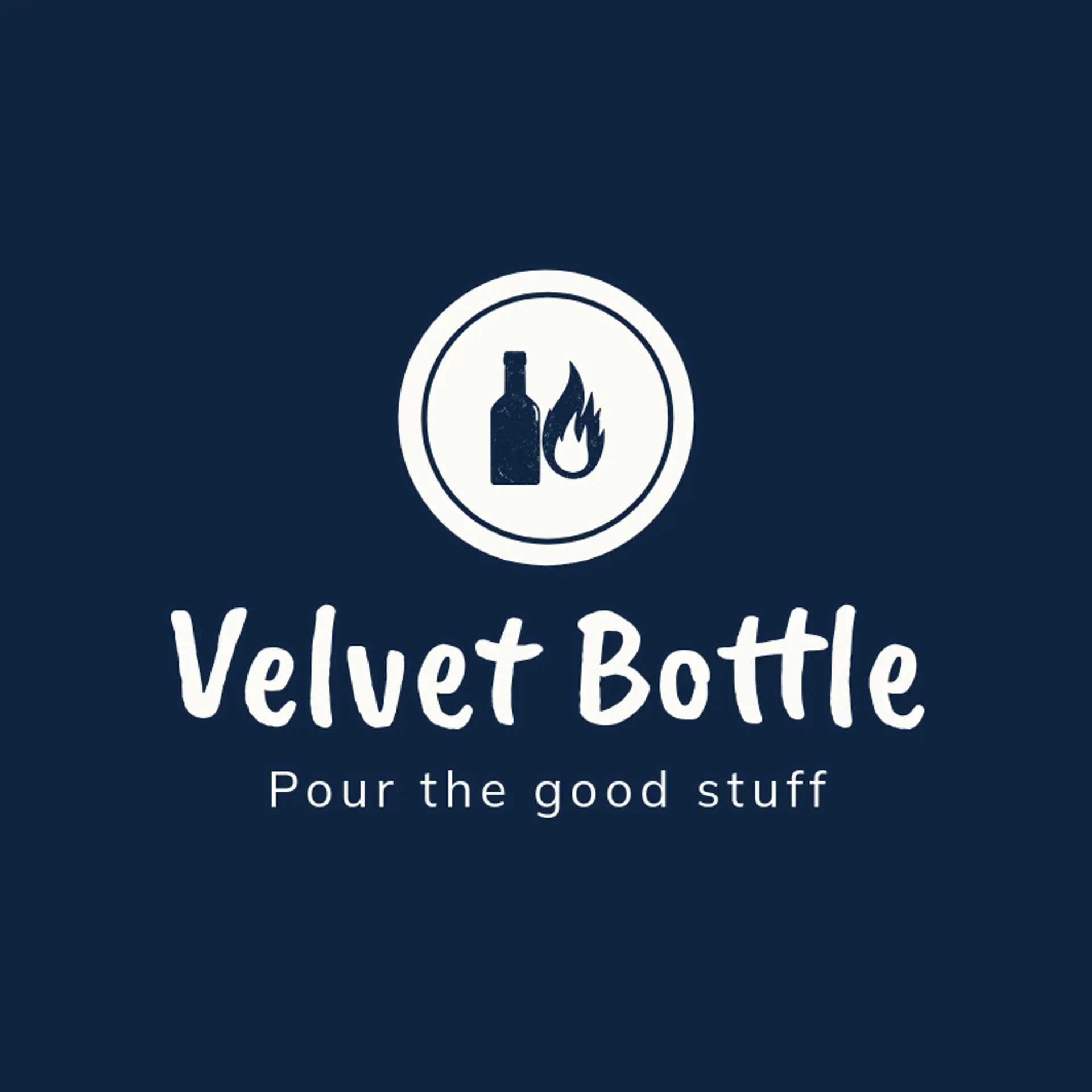 Velvet Bottle logo for alcohol