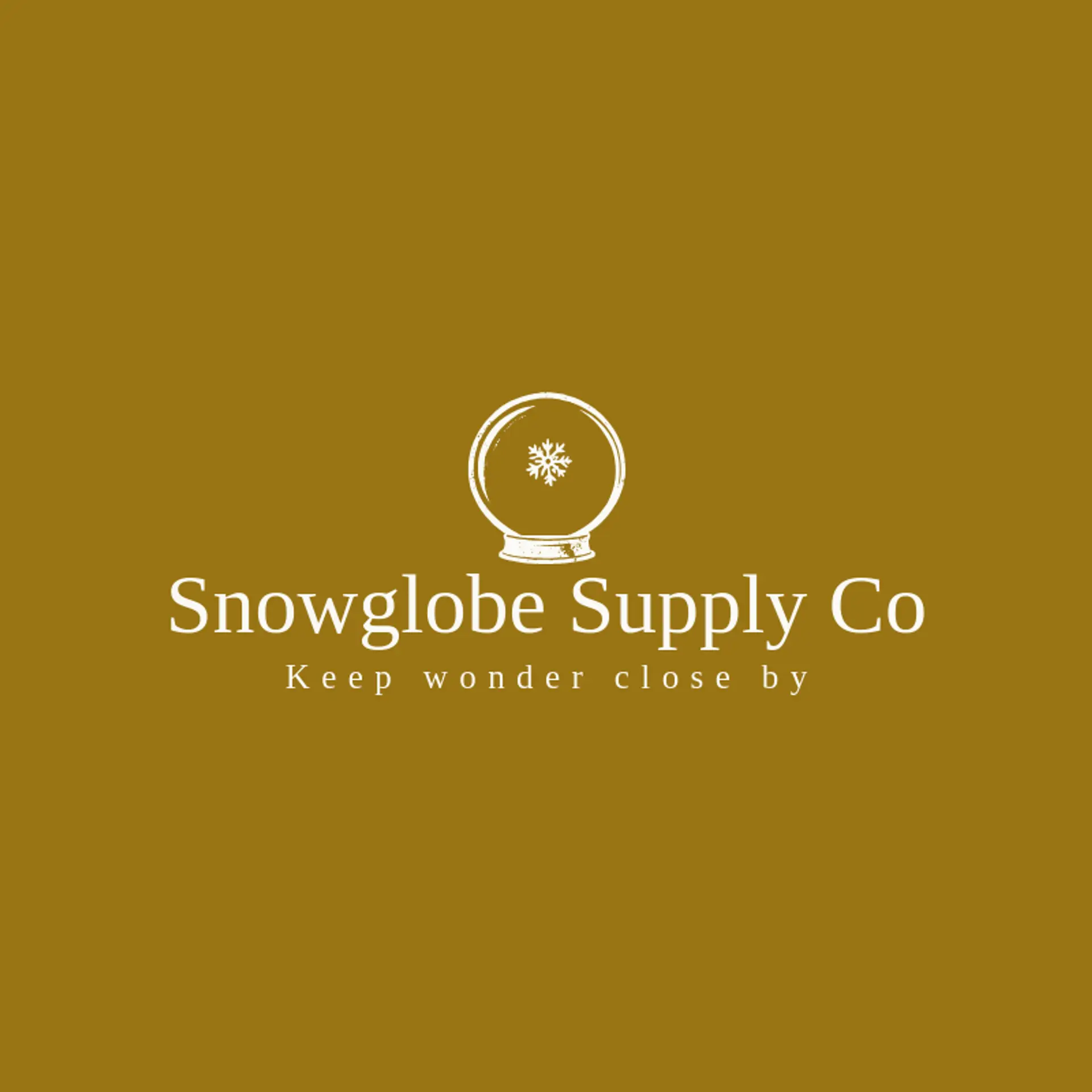 Snowglobe Supply Co logo for holiday