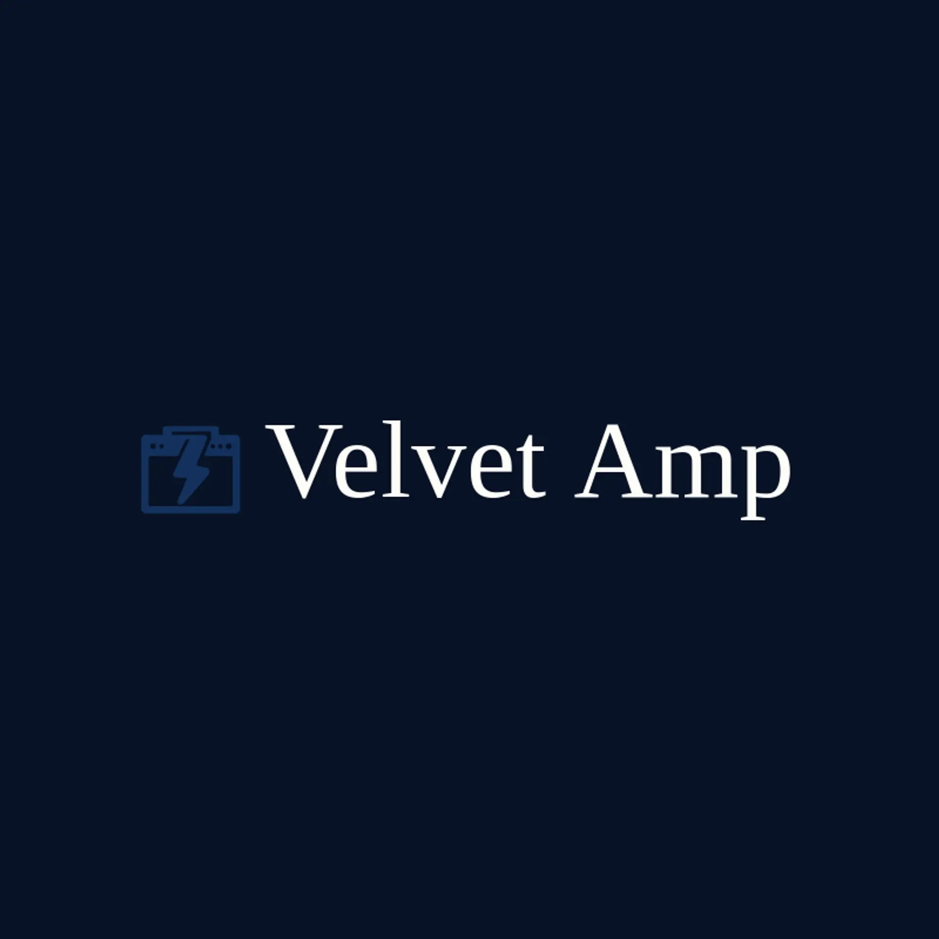 Velvet Amp logo for rock and roll