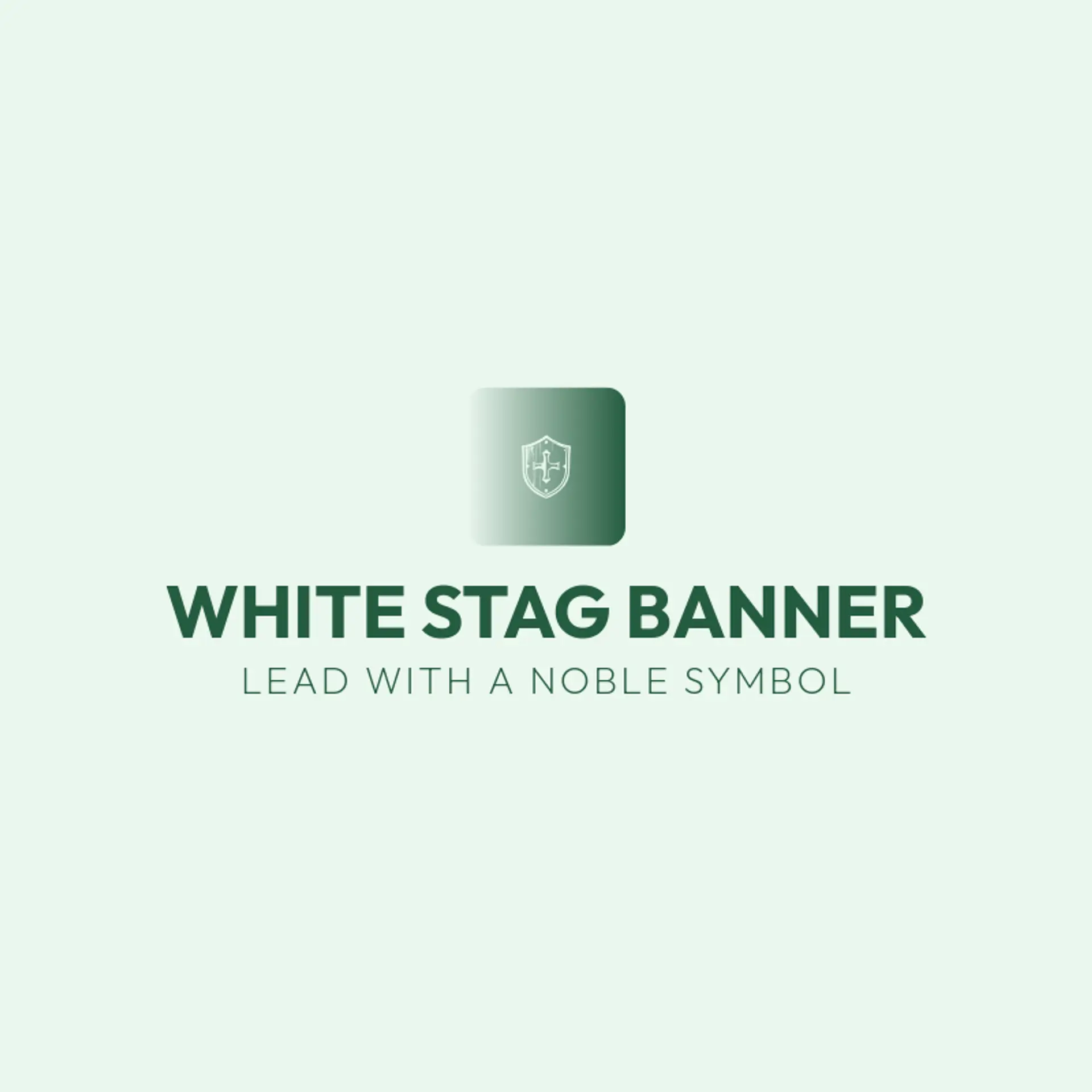 White Stag Banner logo for crusader