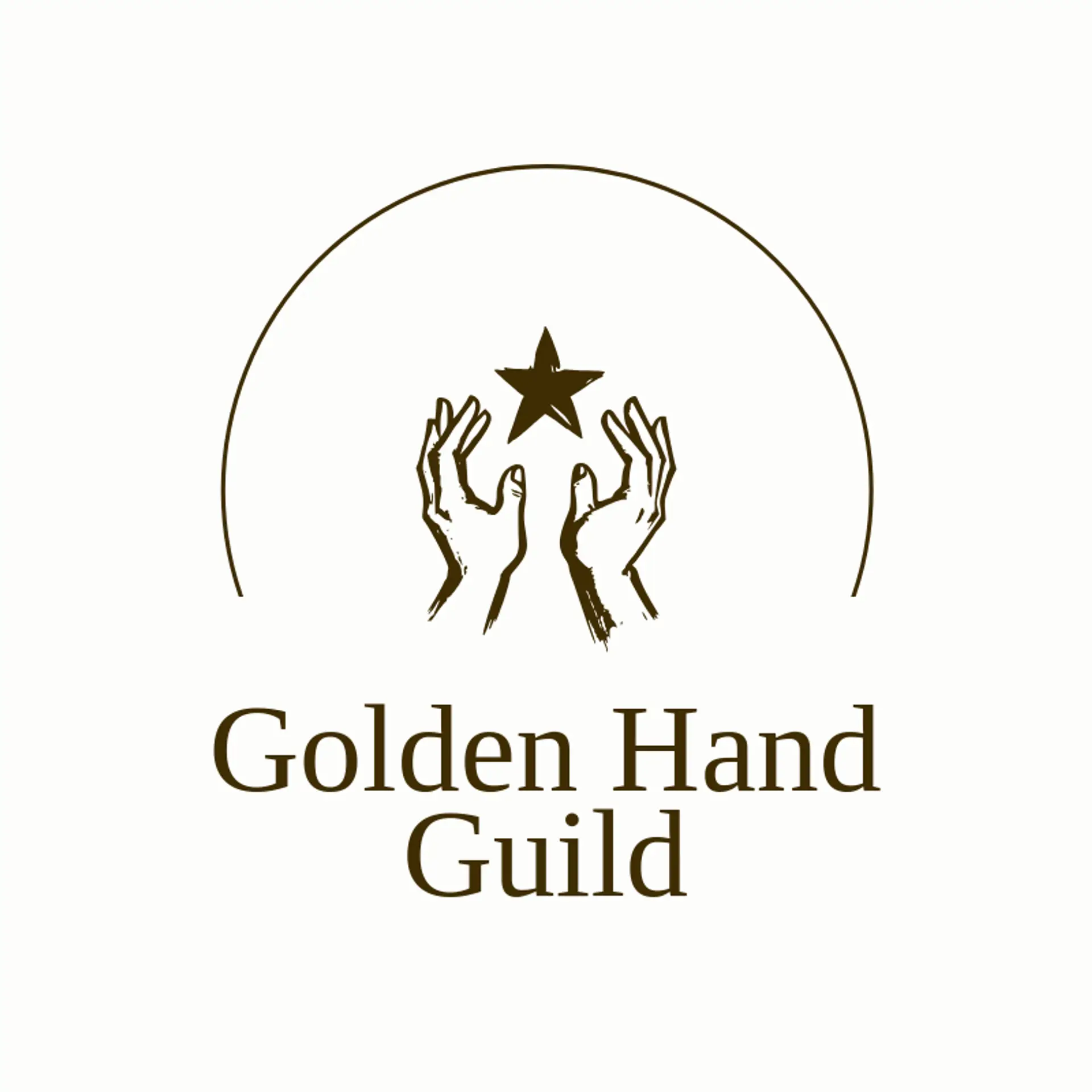 Golden Hand Guild logo for hands