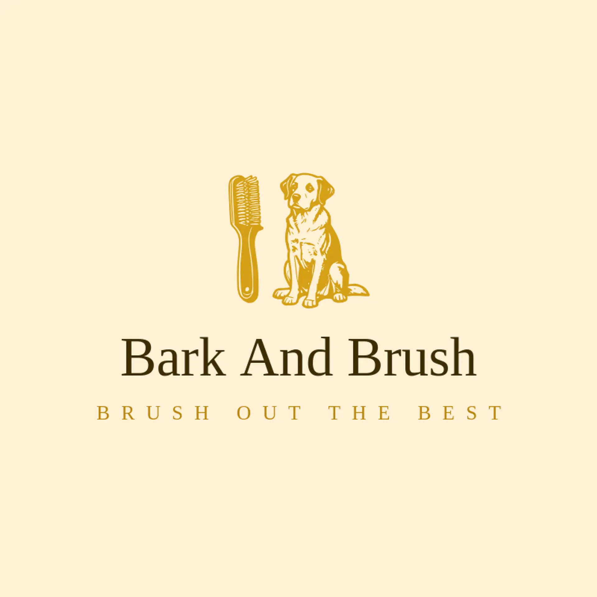 Bark and Brush logo for dog grooming
