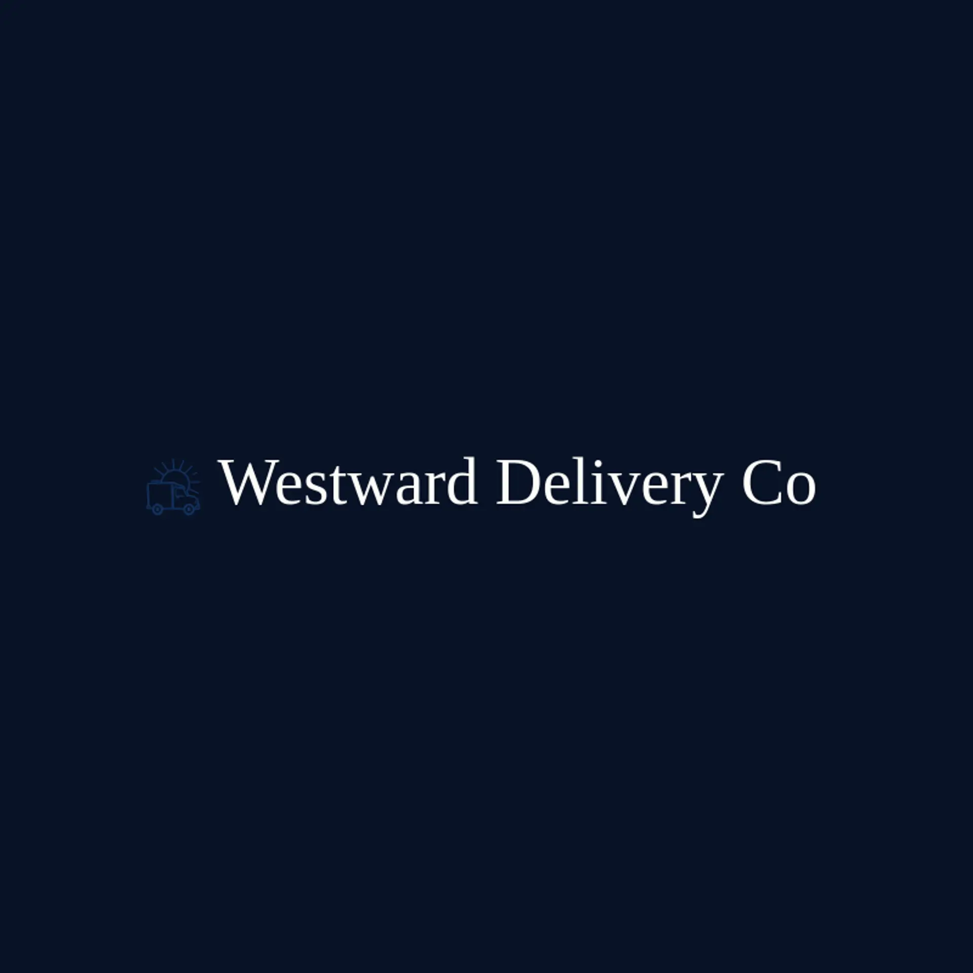 Westward Delivery Co logo for box truck