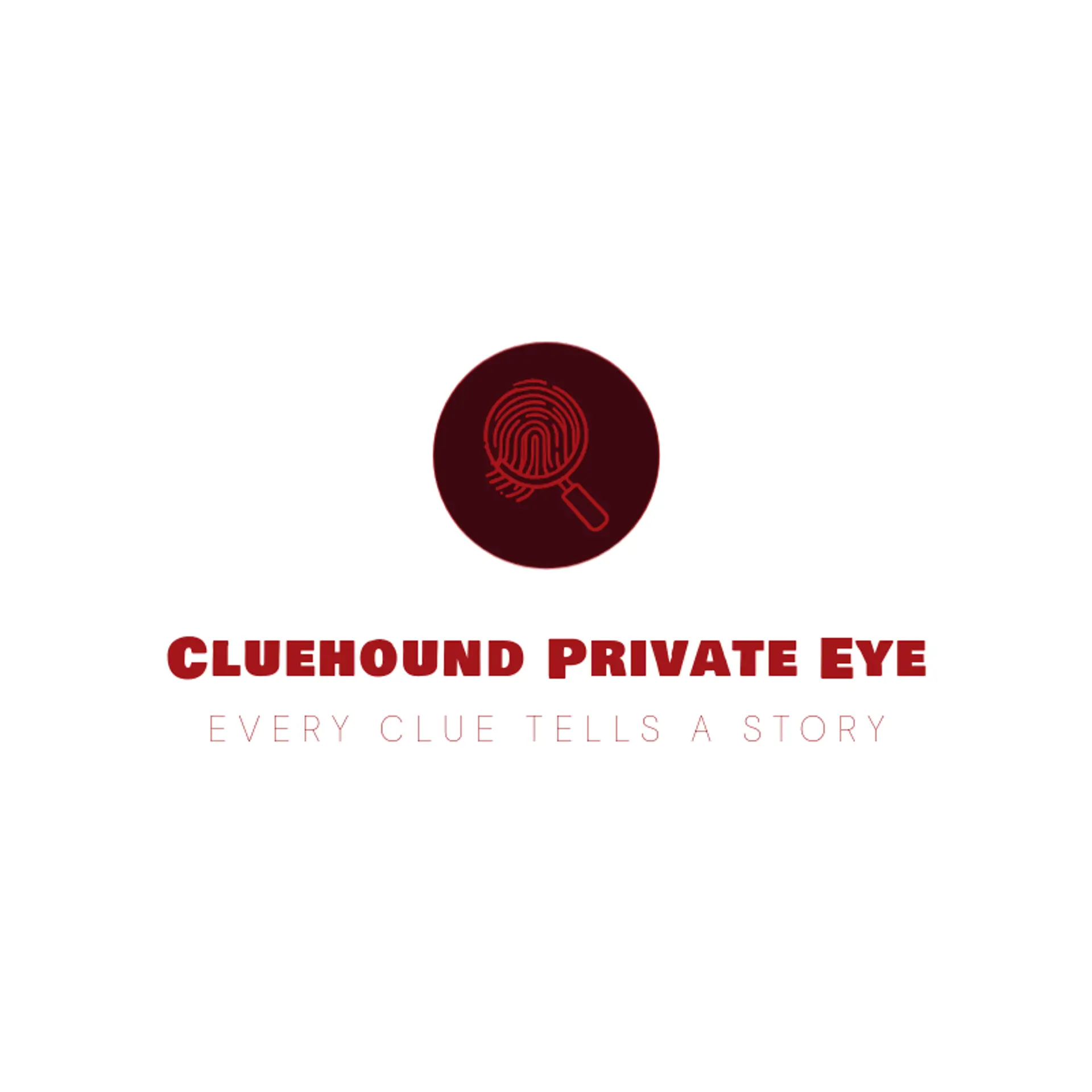 Cluehound Private Eye logo for detective