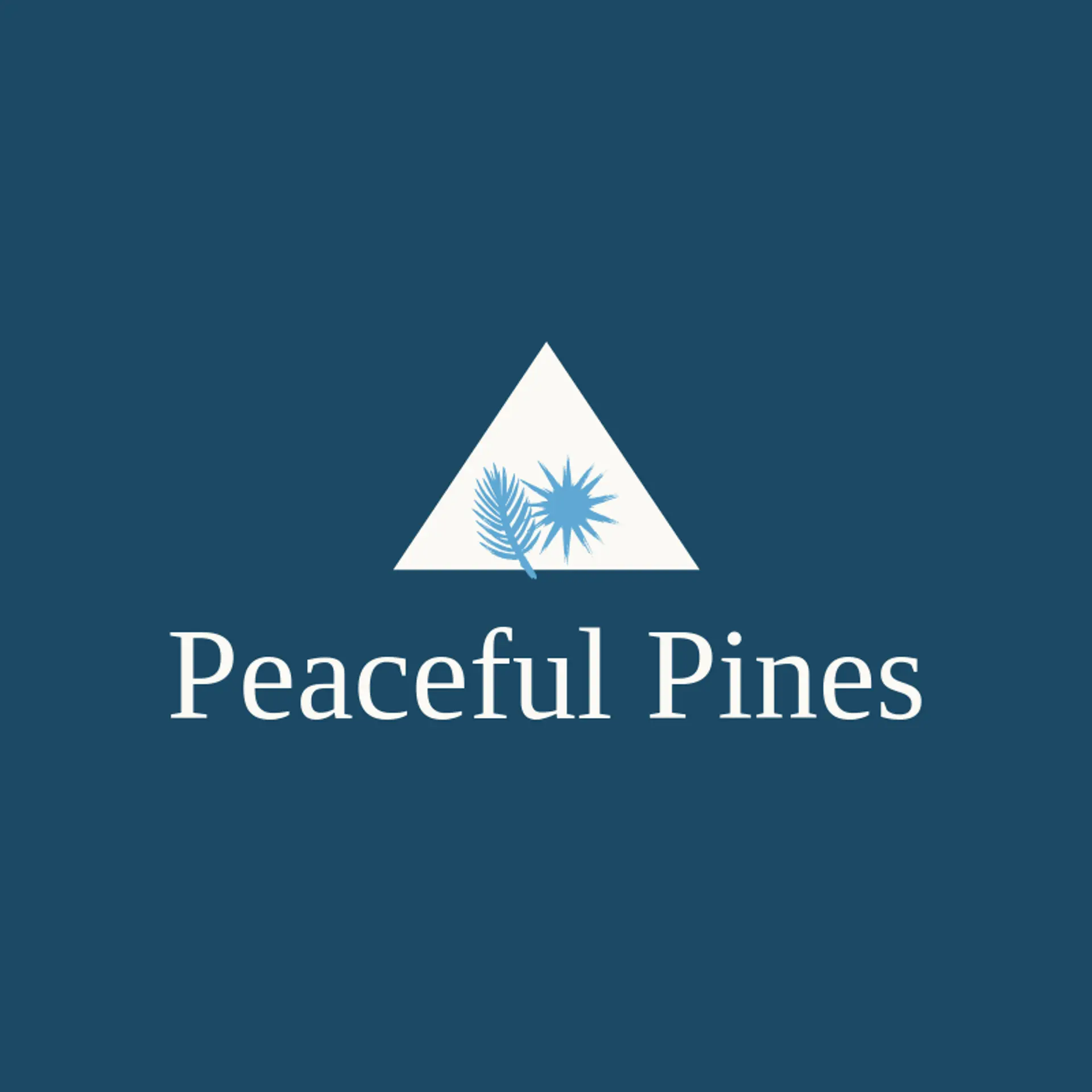 Peaceful Pines logo for hippie
