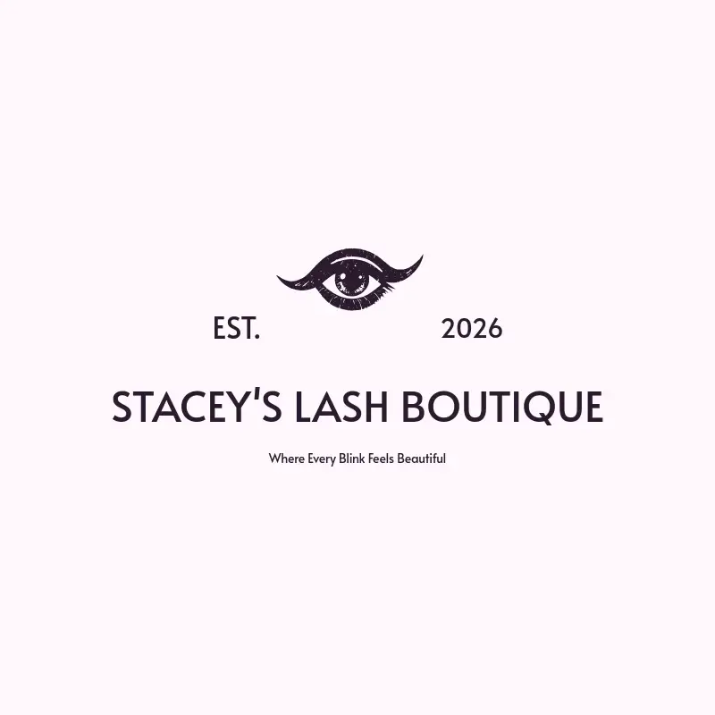 The lash name Stacey's Lash Boutique as a branded logo with a single color icon