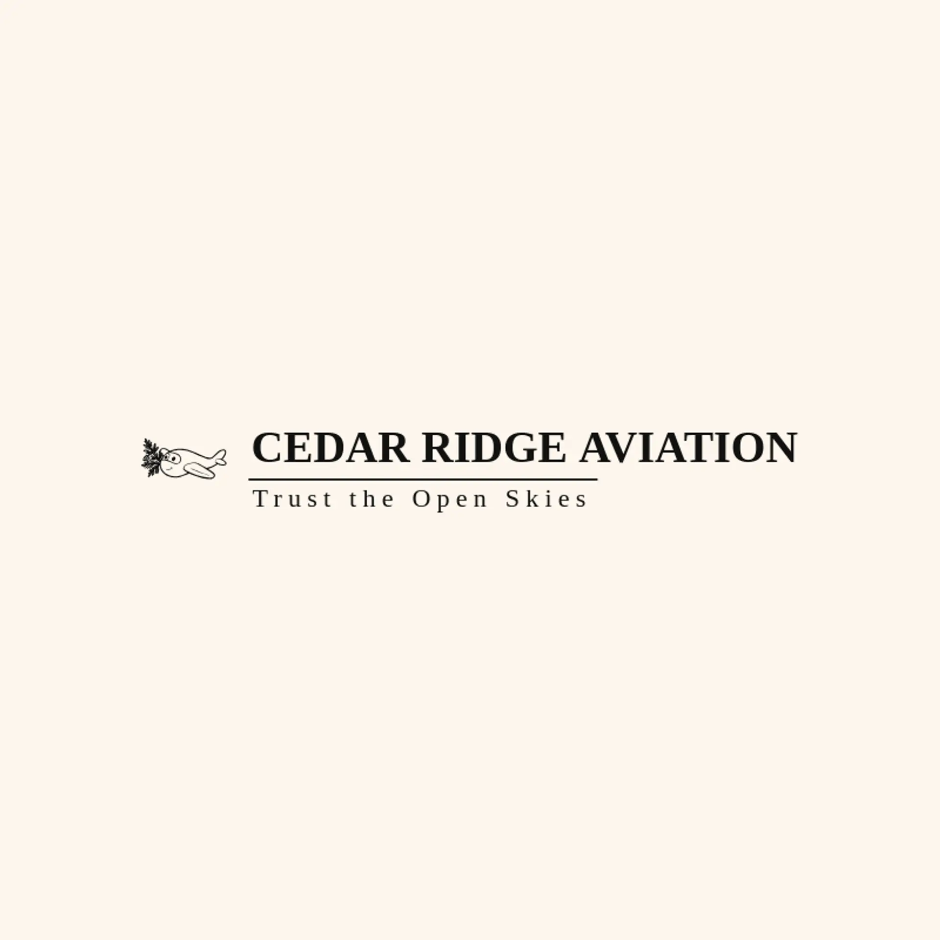 Cedar Ridge Aviation logo for flight