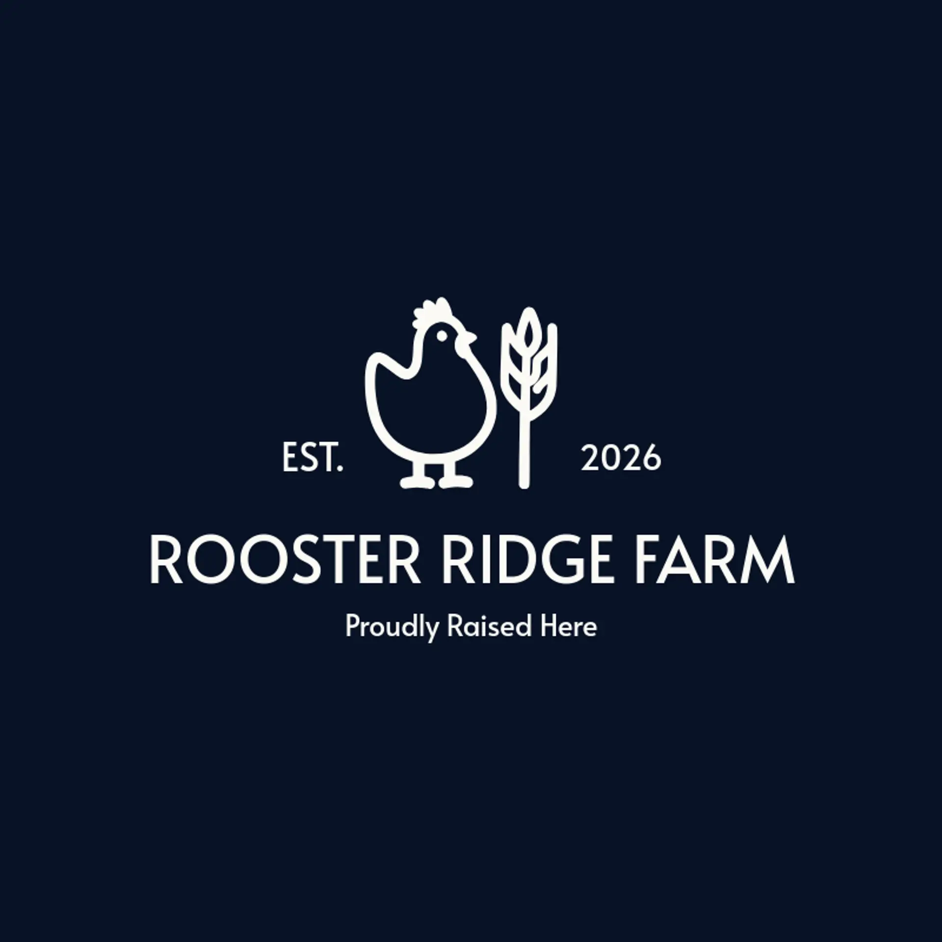 Rooster Ridge Farm logo for poultry farm