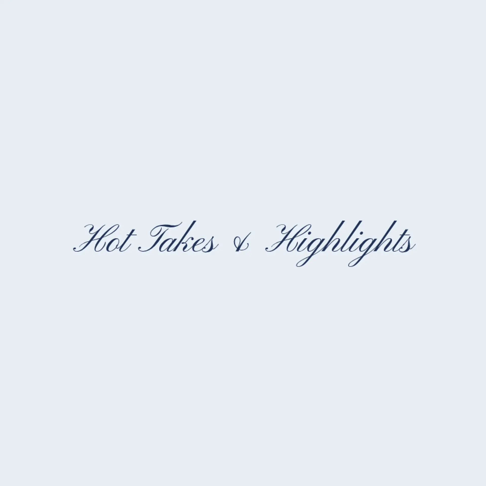 Hot Takes & Highlights logo for sports podcast
