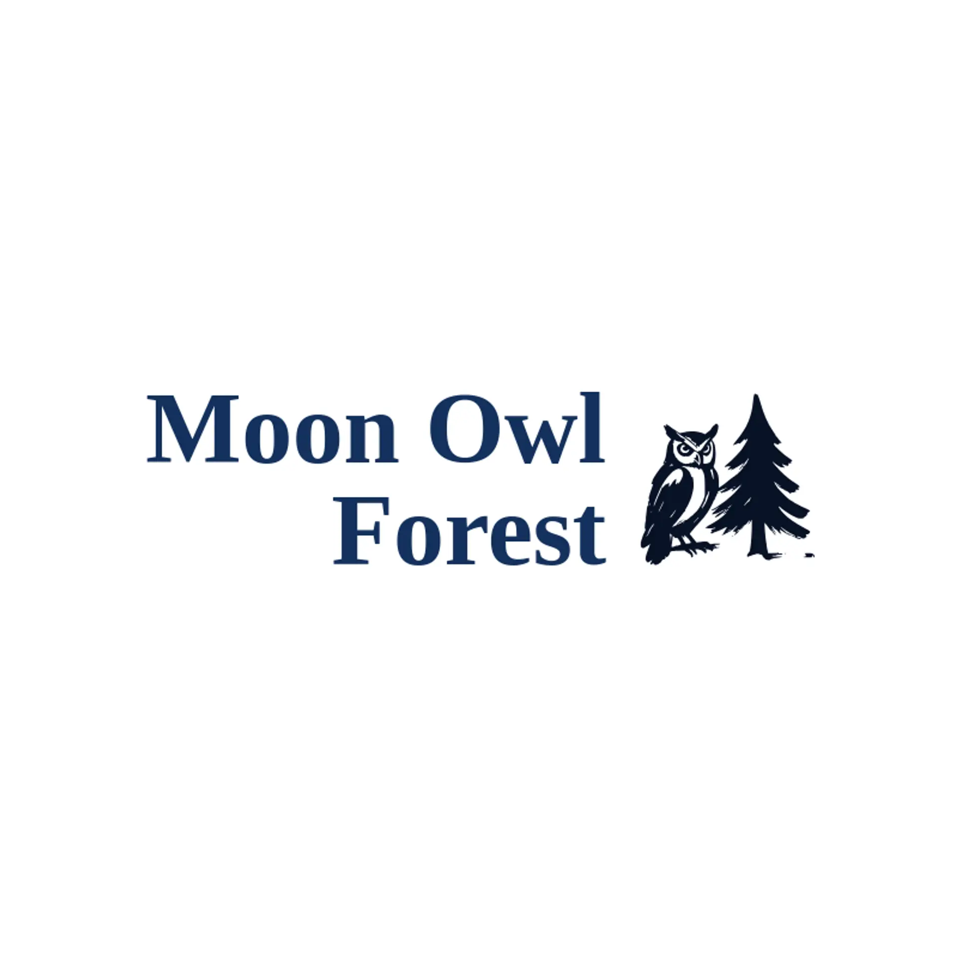 Moon Owl Forest logo for pine tree