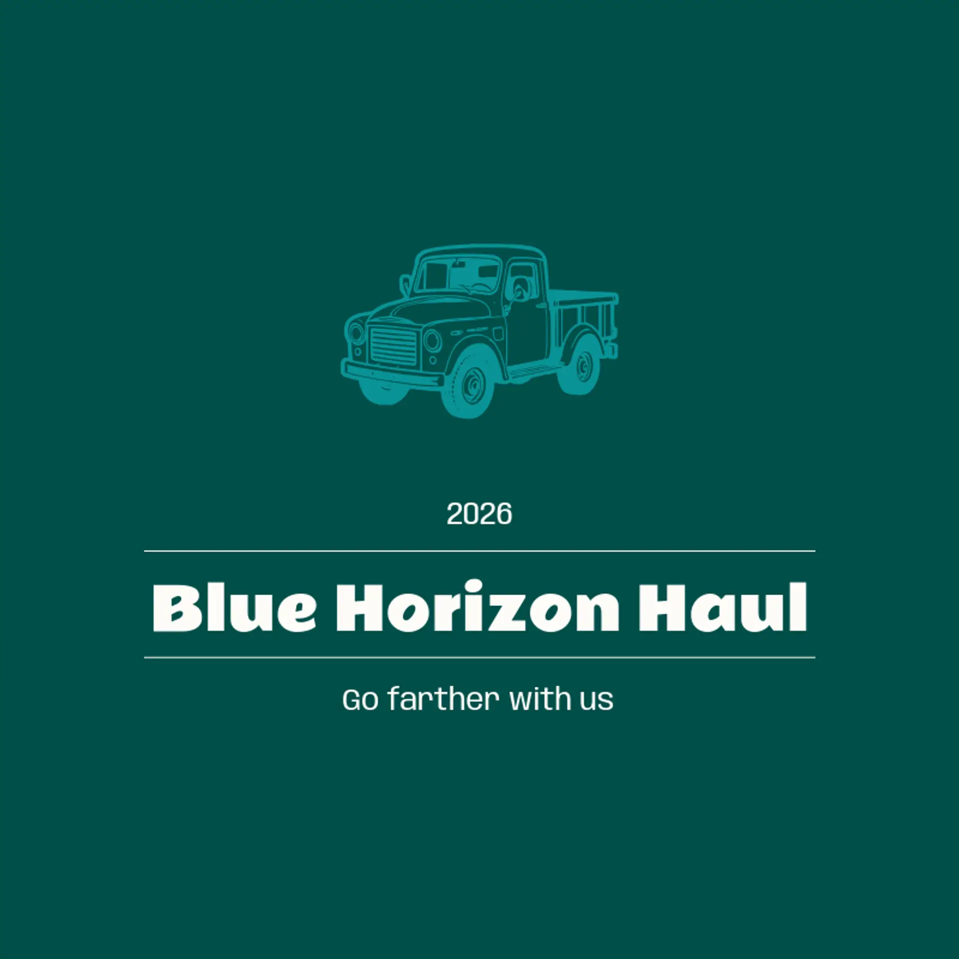 Blue Horizon Haul logo for truck