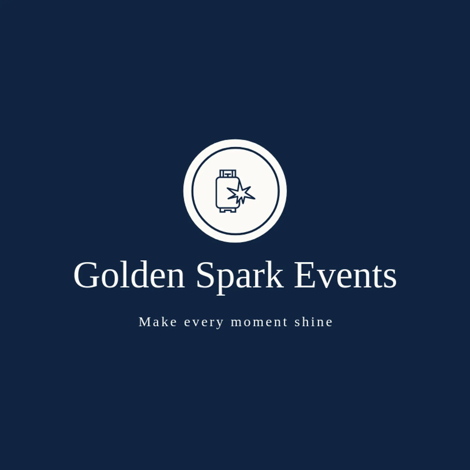 Golden Spark Events logo for spark