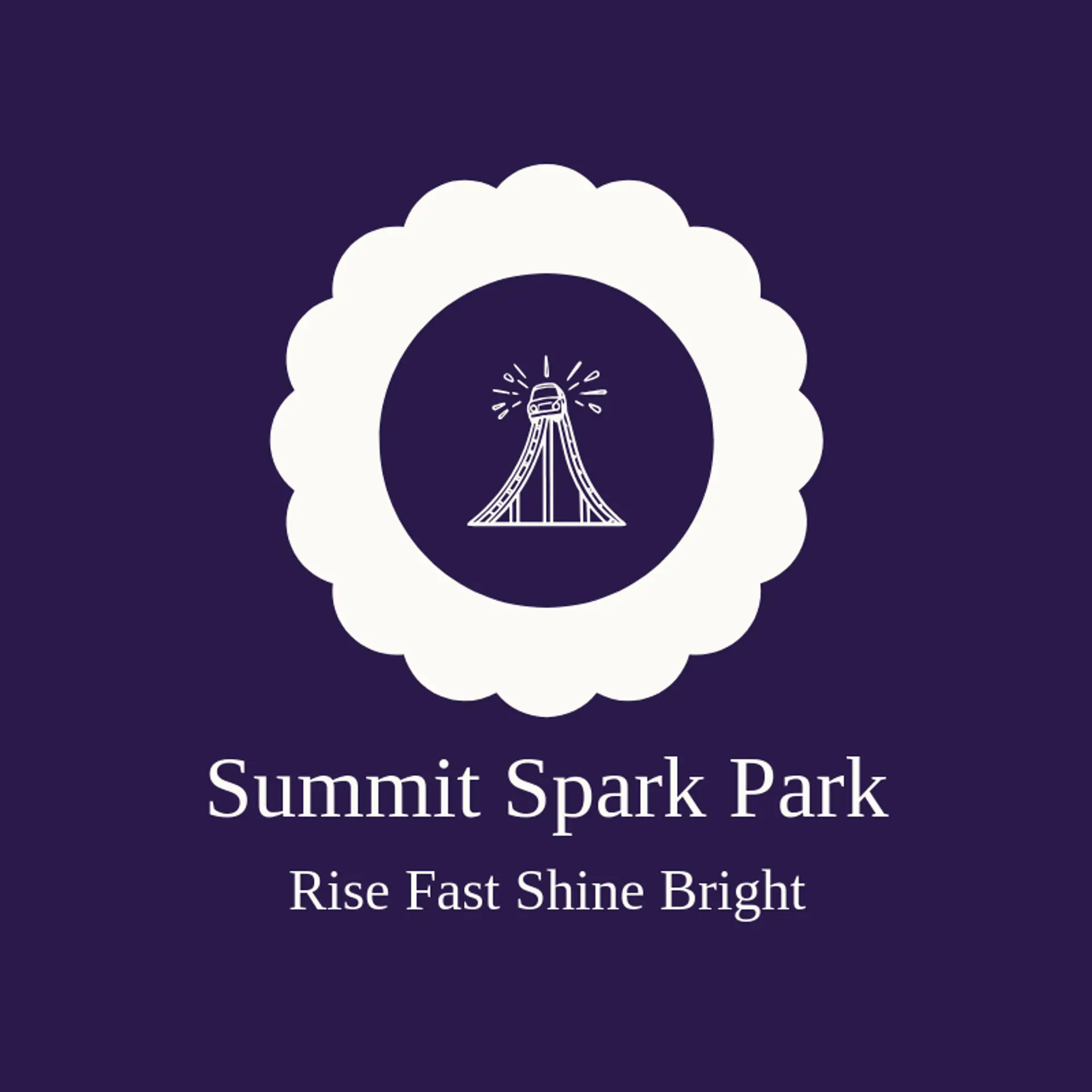 Summit Spark Park logo for roller coaster