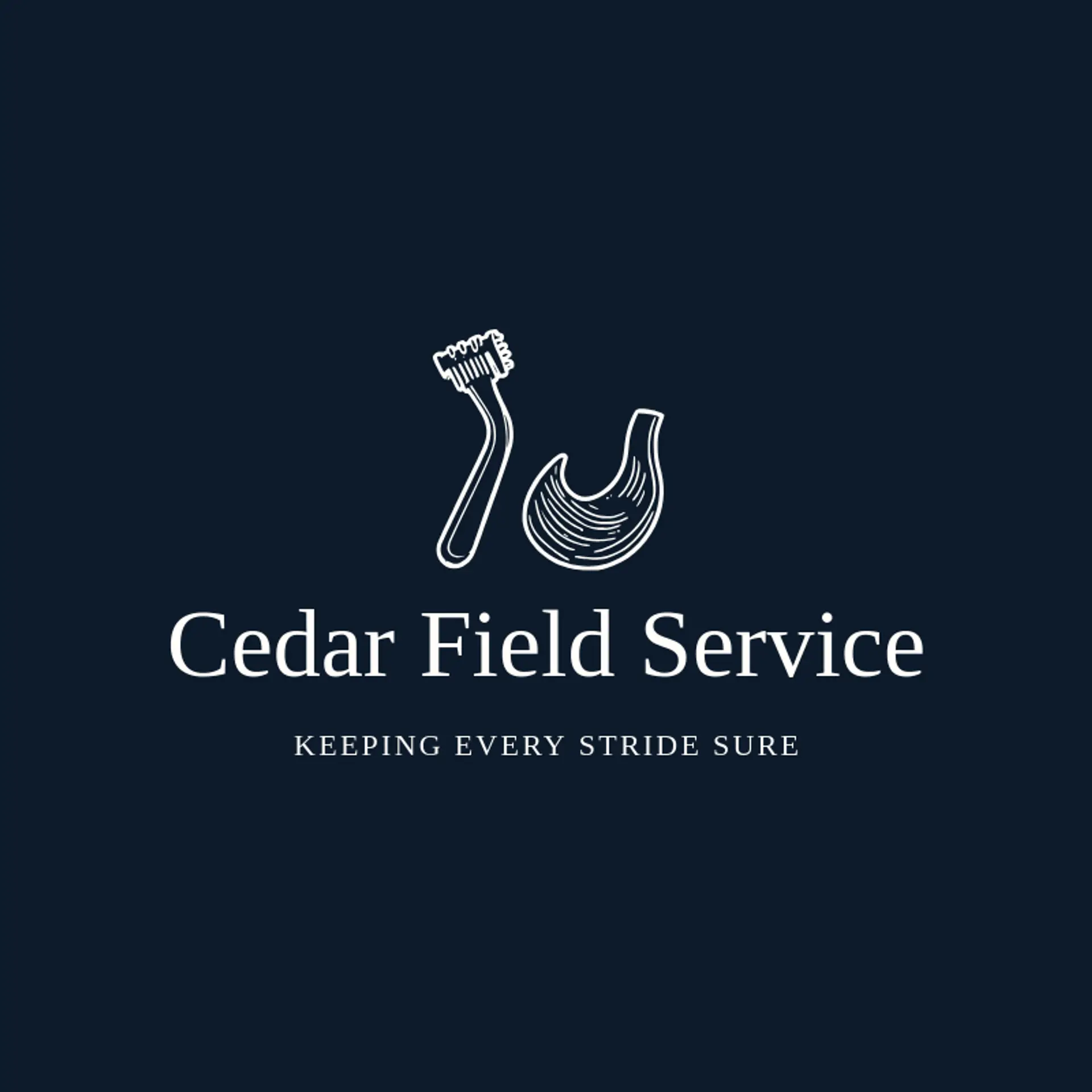 Cedar Field Service logo for farrier