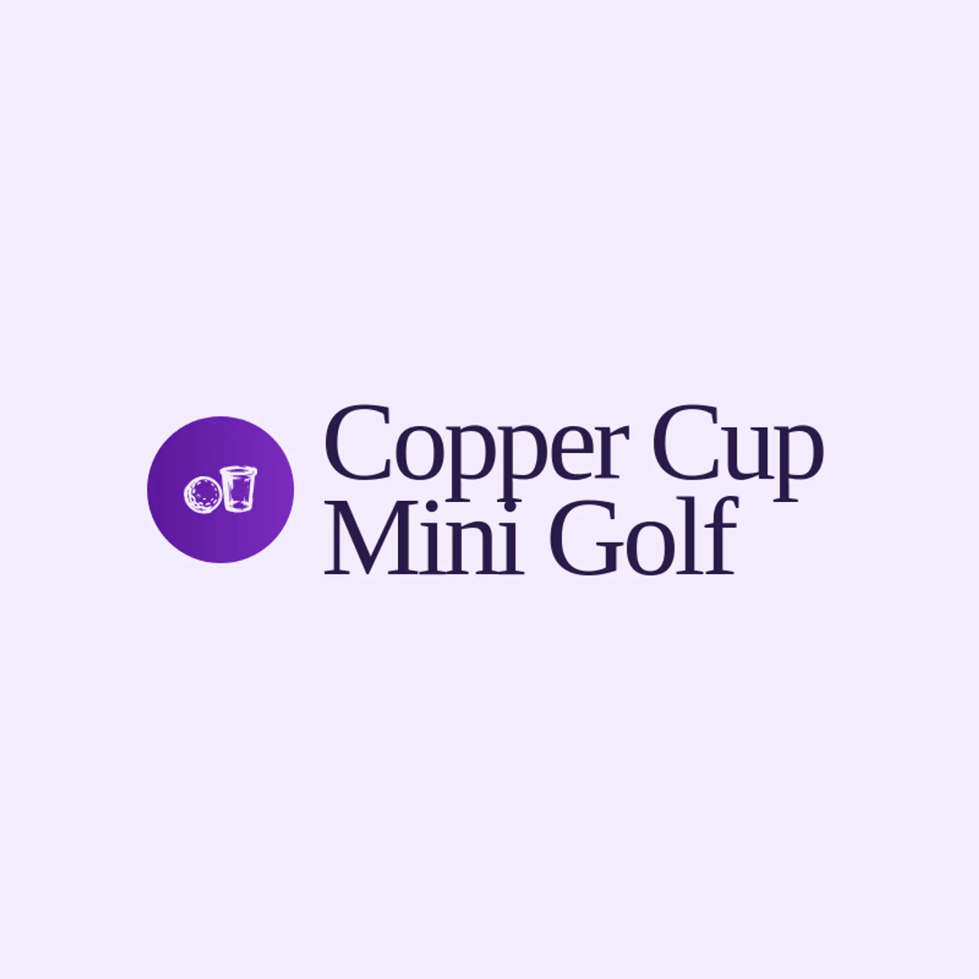Copper Cup Mini Golf logo for mini golf