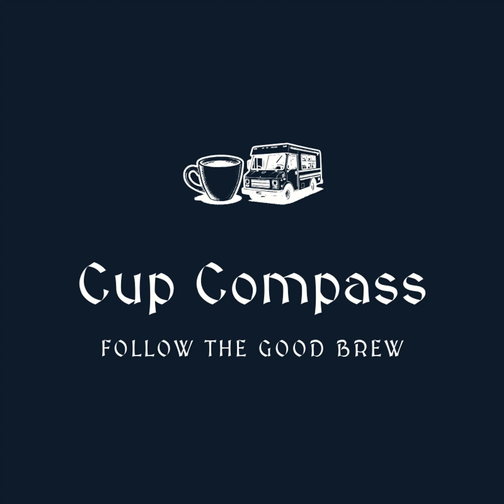 Cup Compass logo for food truck