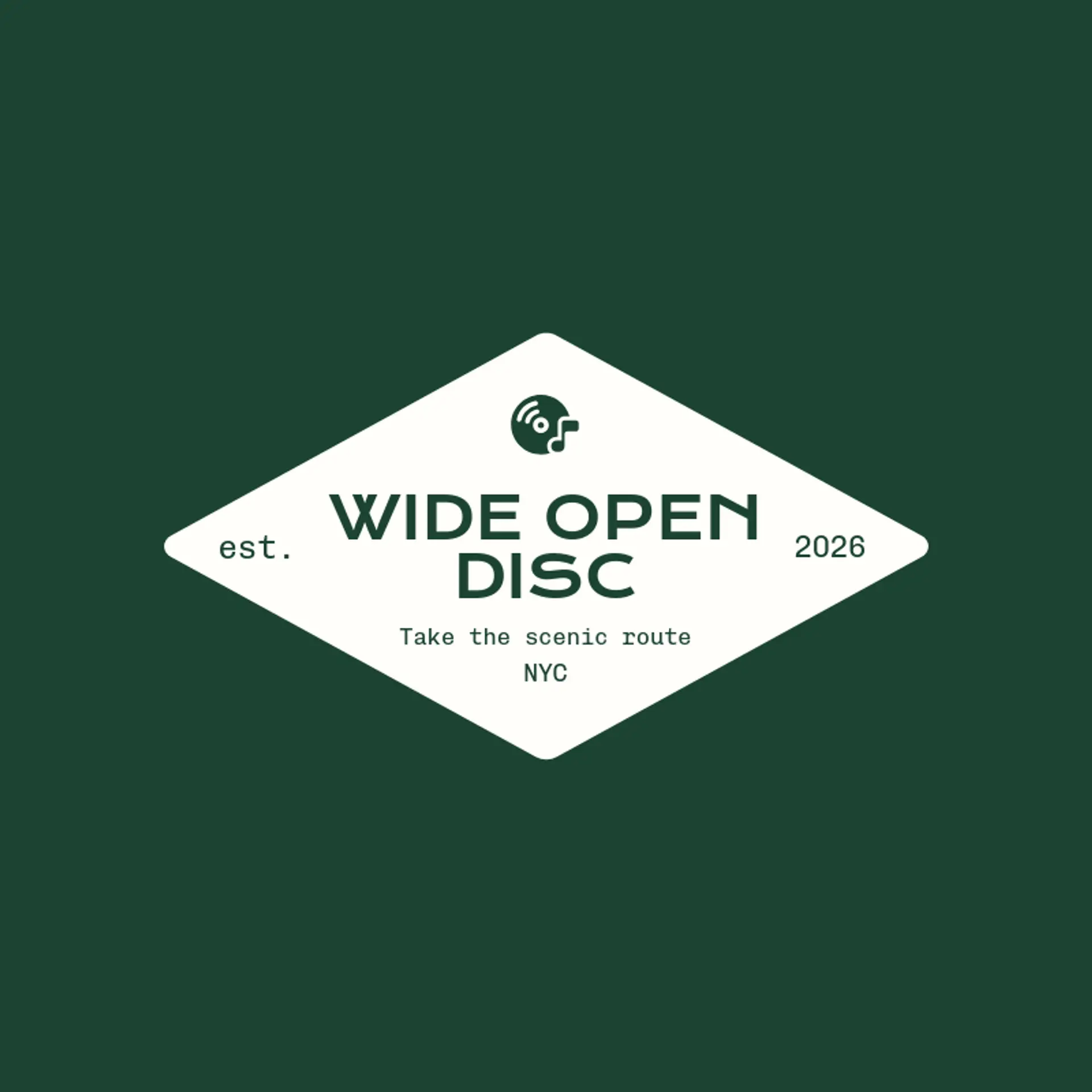 Wide Open Disc logo for disc