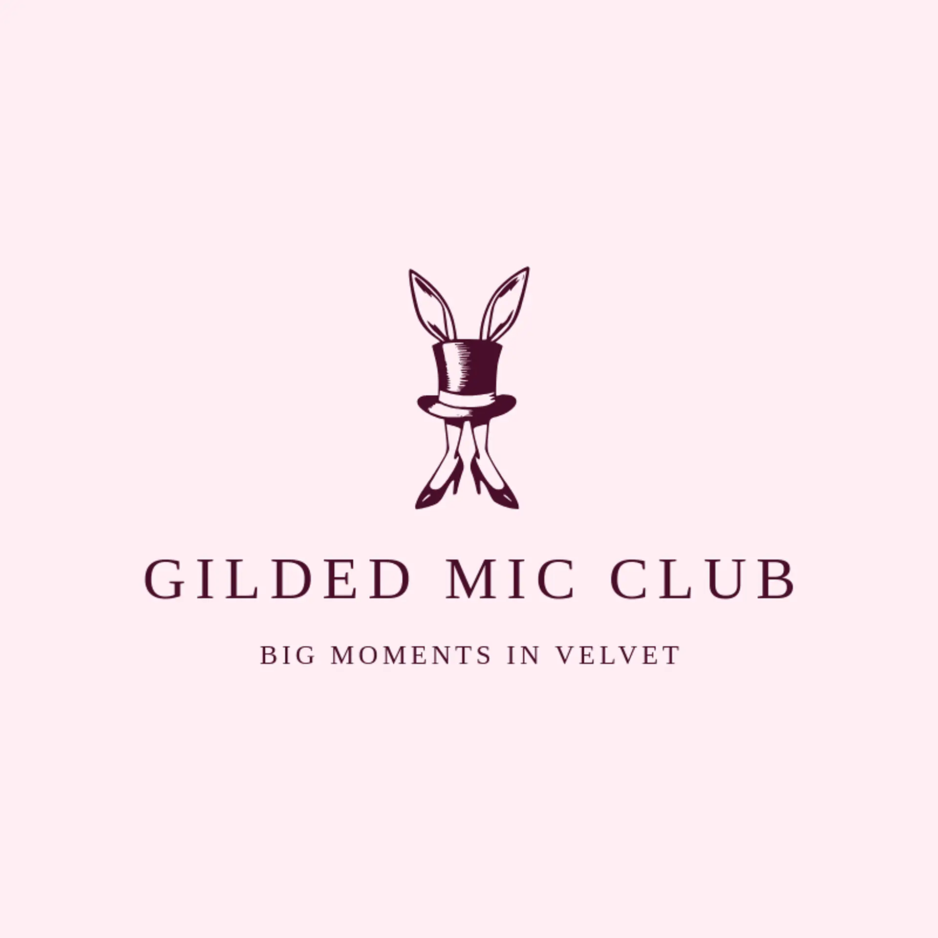 Gilded Mic Club logo for cabaret
