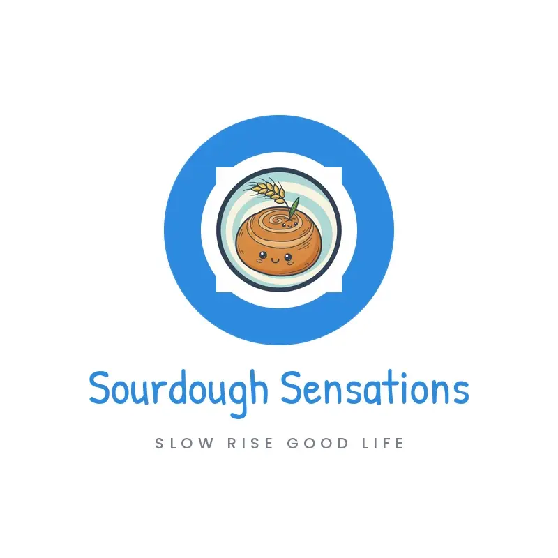 The bakery name Sourdough Sensations as a branded logo in a playful style