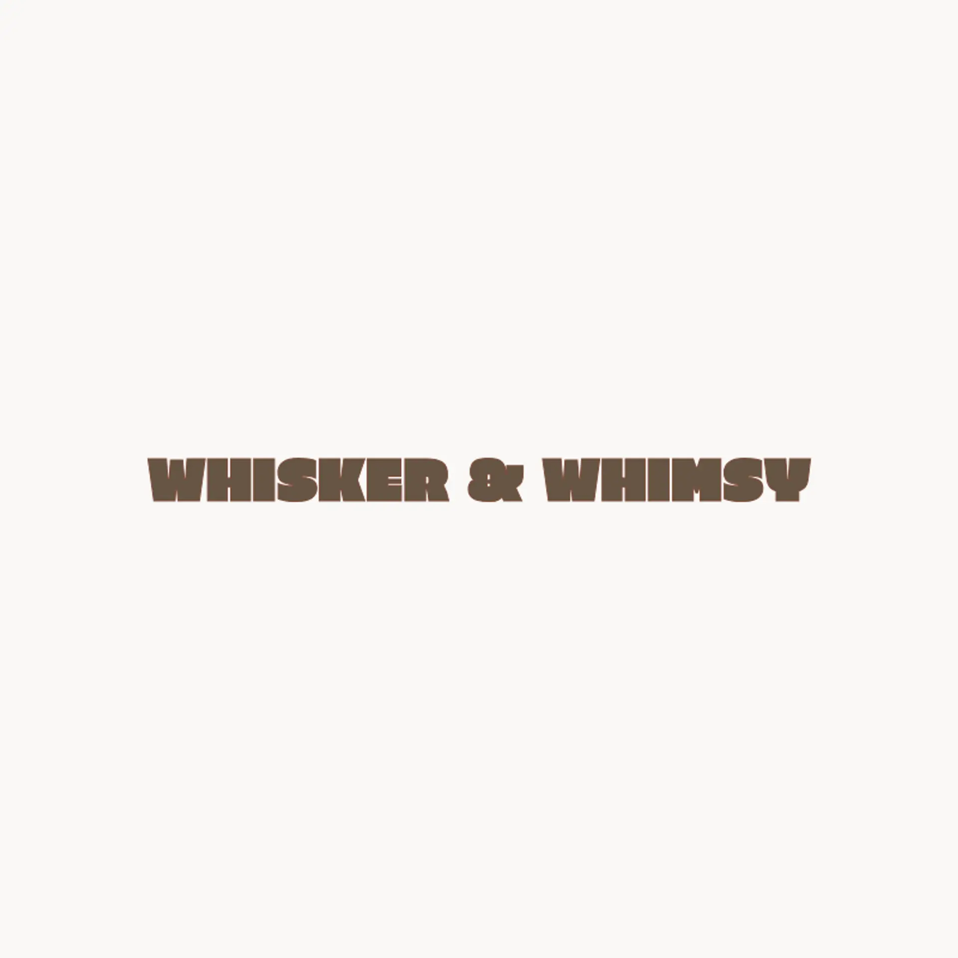 Whisker & Whimsy logo for cat pet care