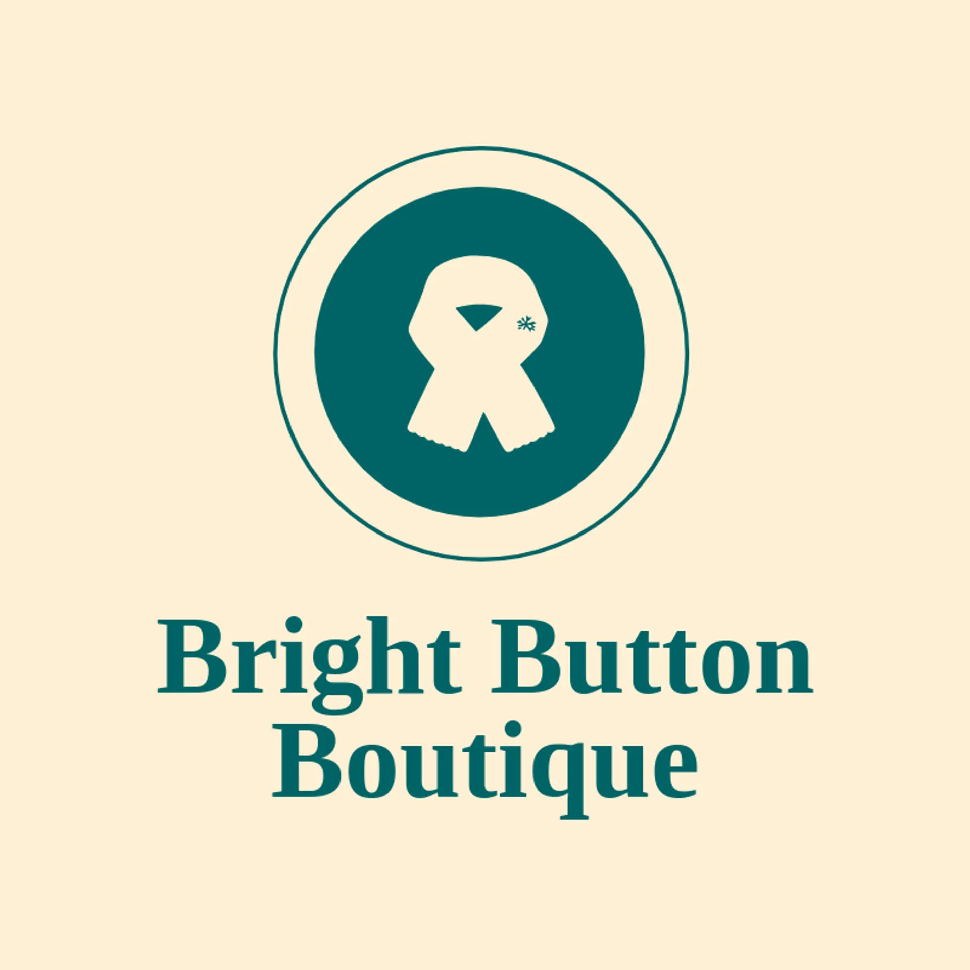 Bright Button Boutique logo for kids clothing