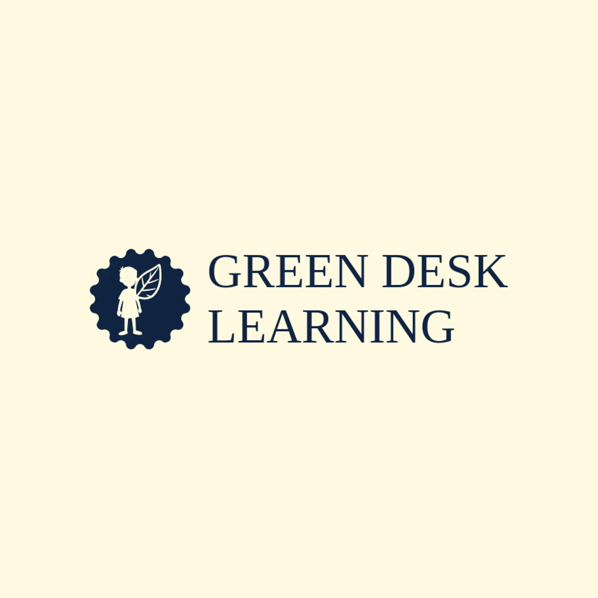 Green Desk Learning logo for student