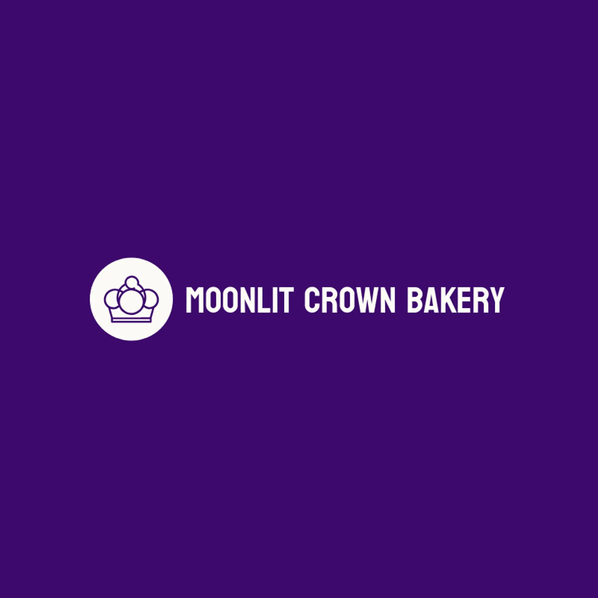 Moonlit Crown Bakery logo for queen