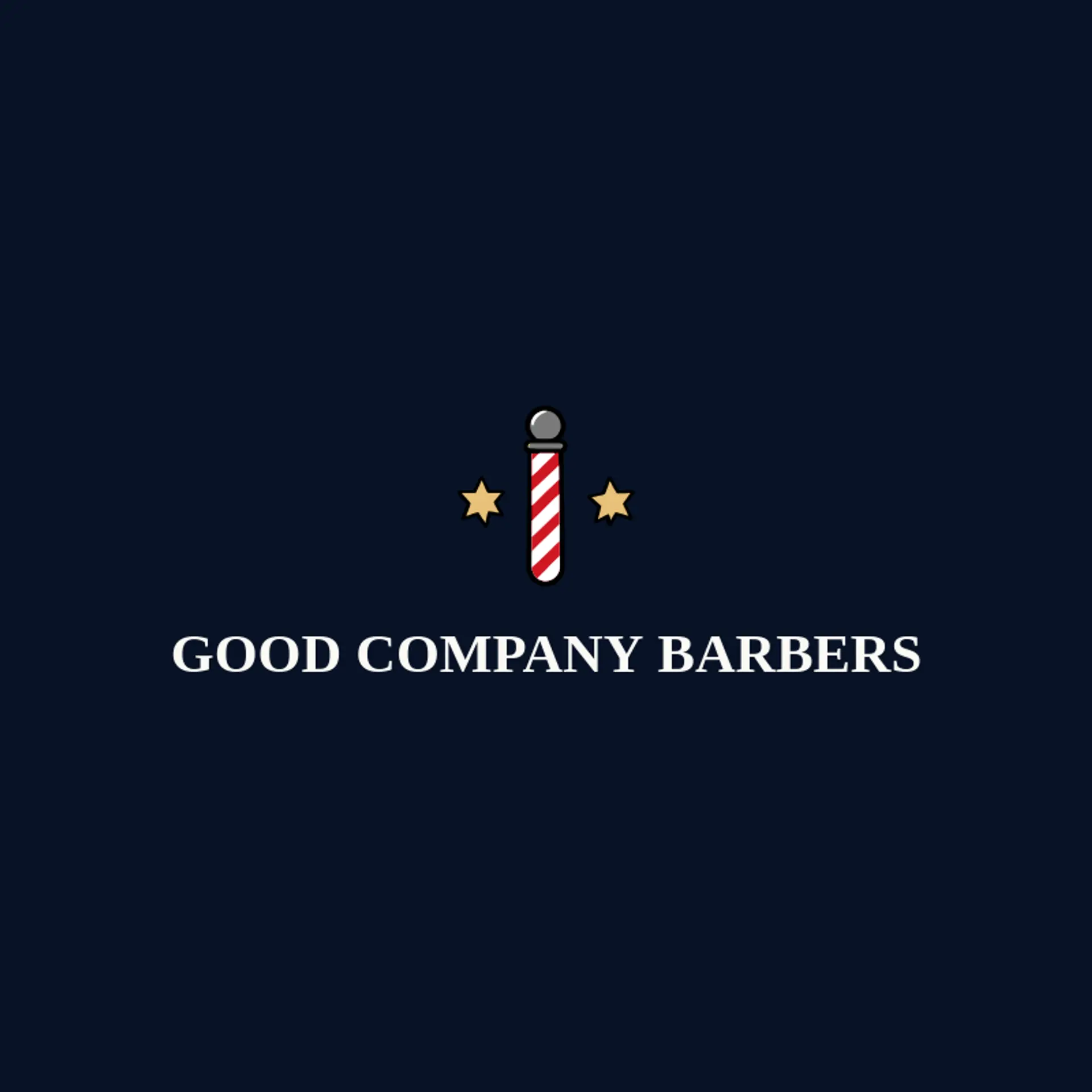 Good Company Barbers logo for barber pole