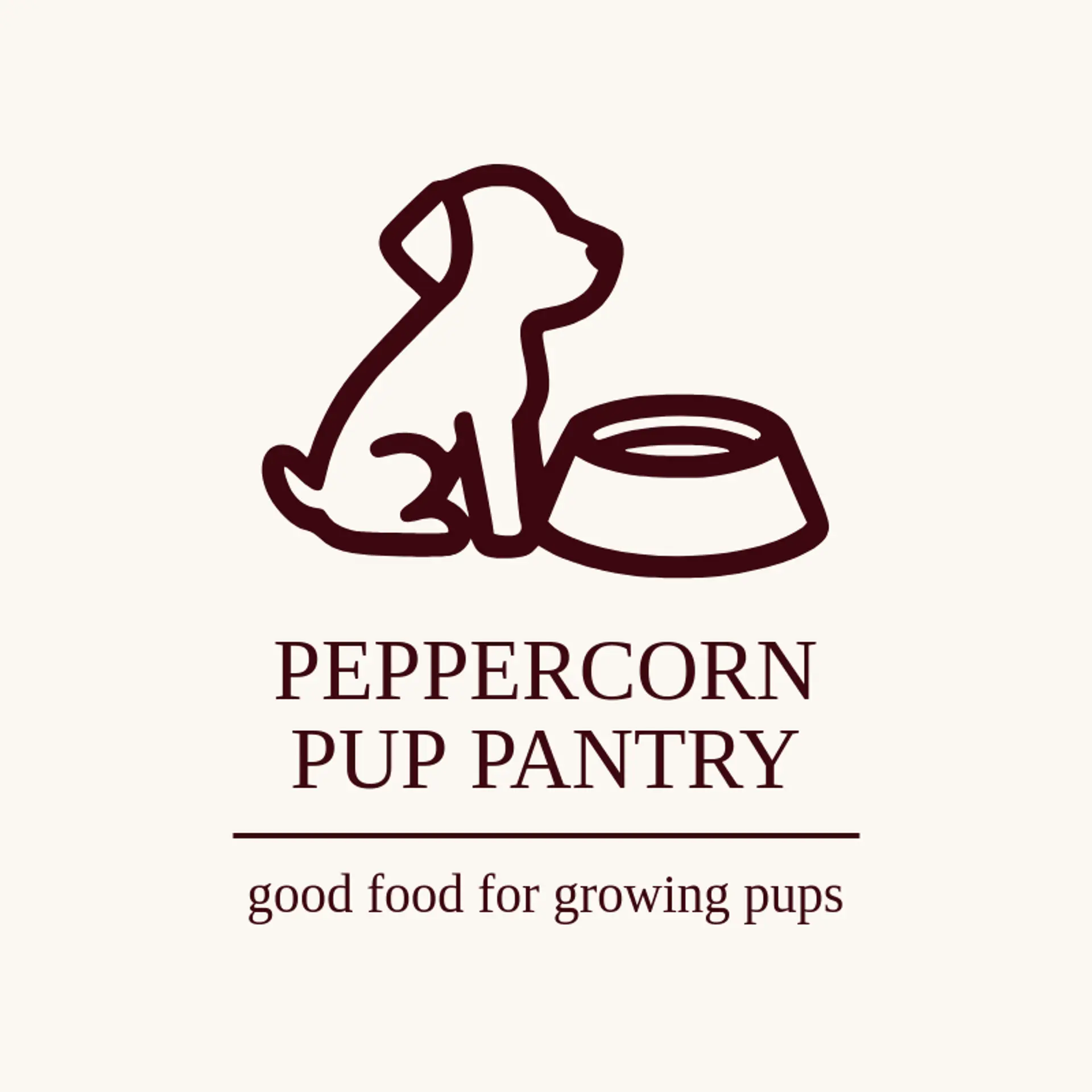 Peppercorn Pup Pantry logo for puppy