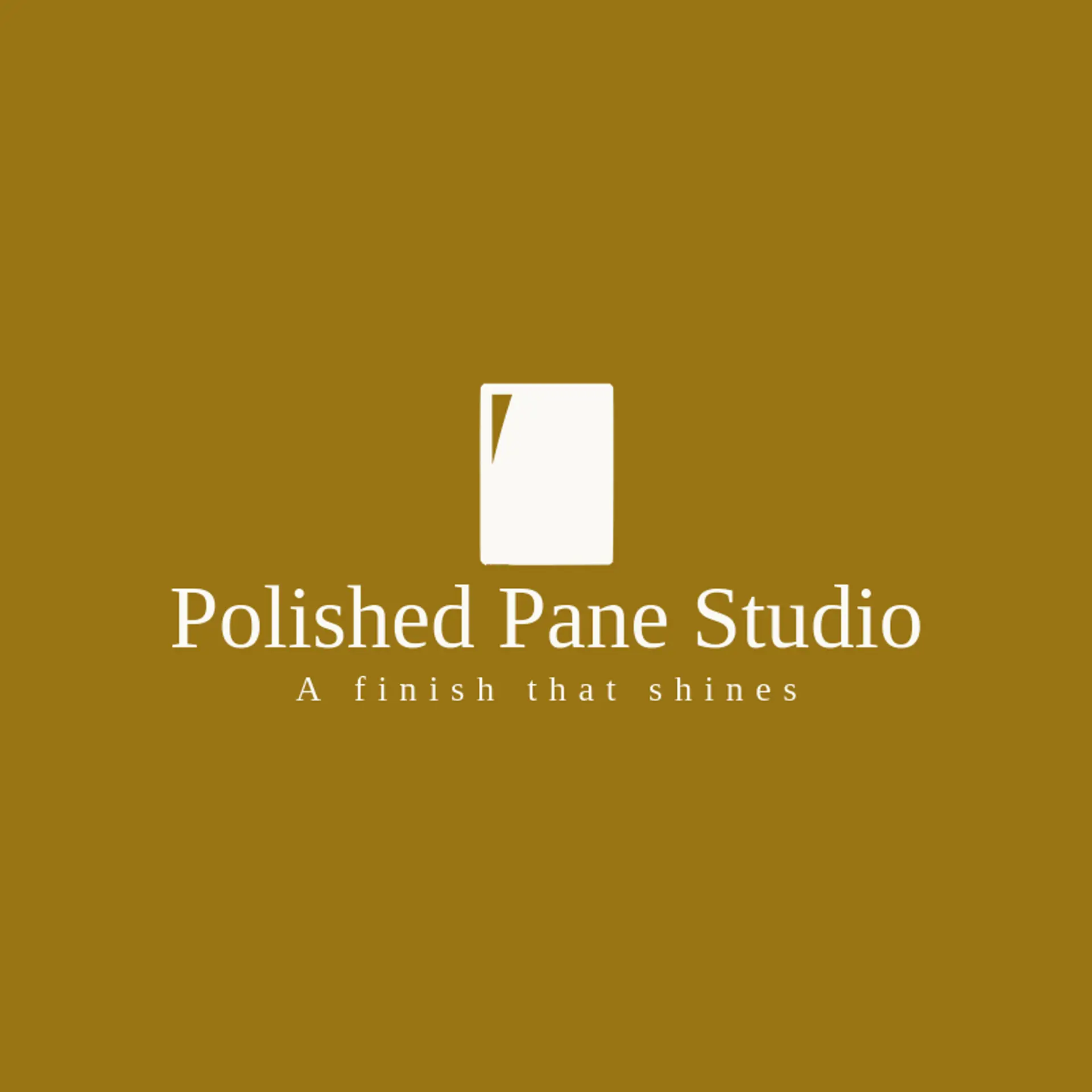 Polished Pane Studio logo for glass