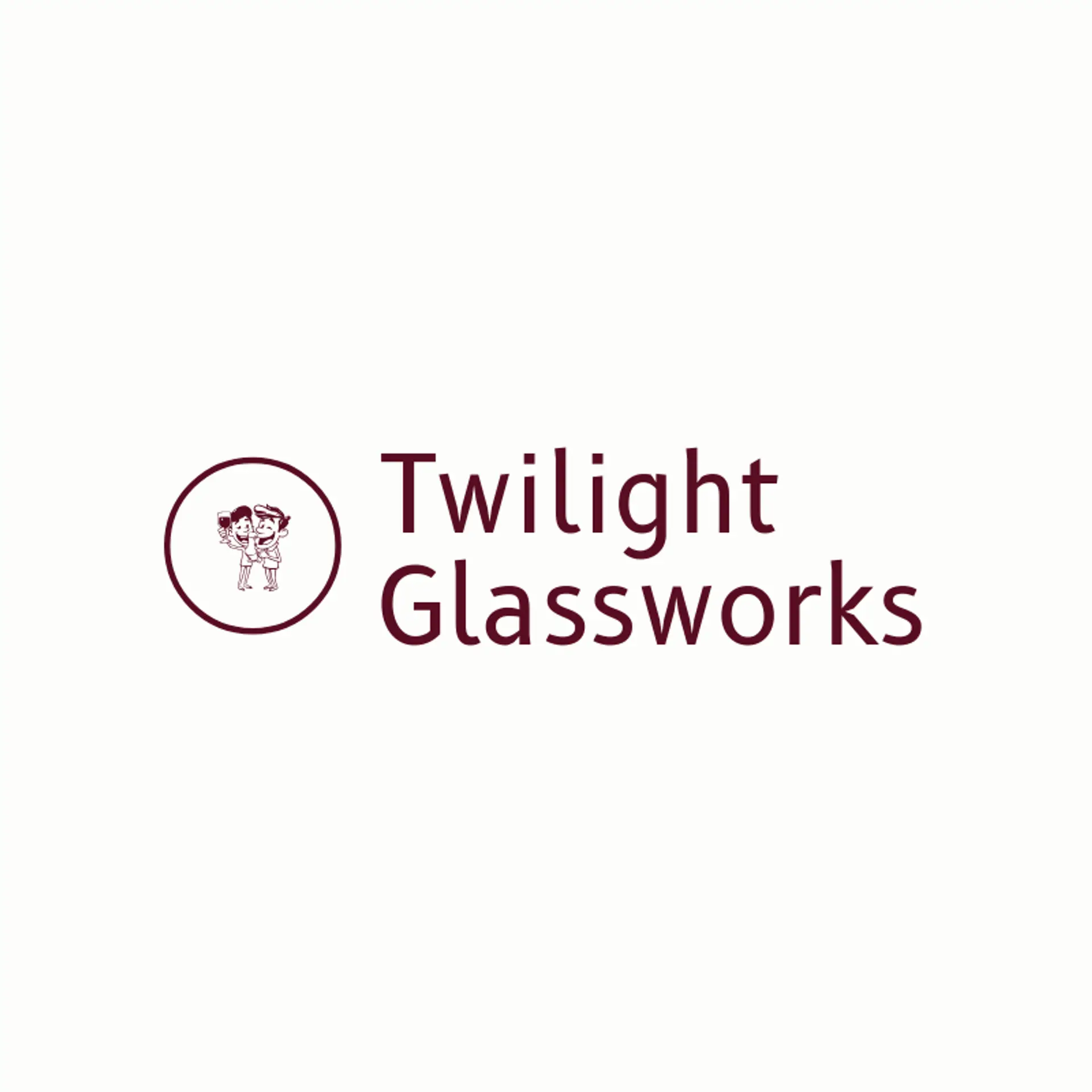 Twilight Glassworks logo for cheers