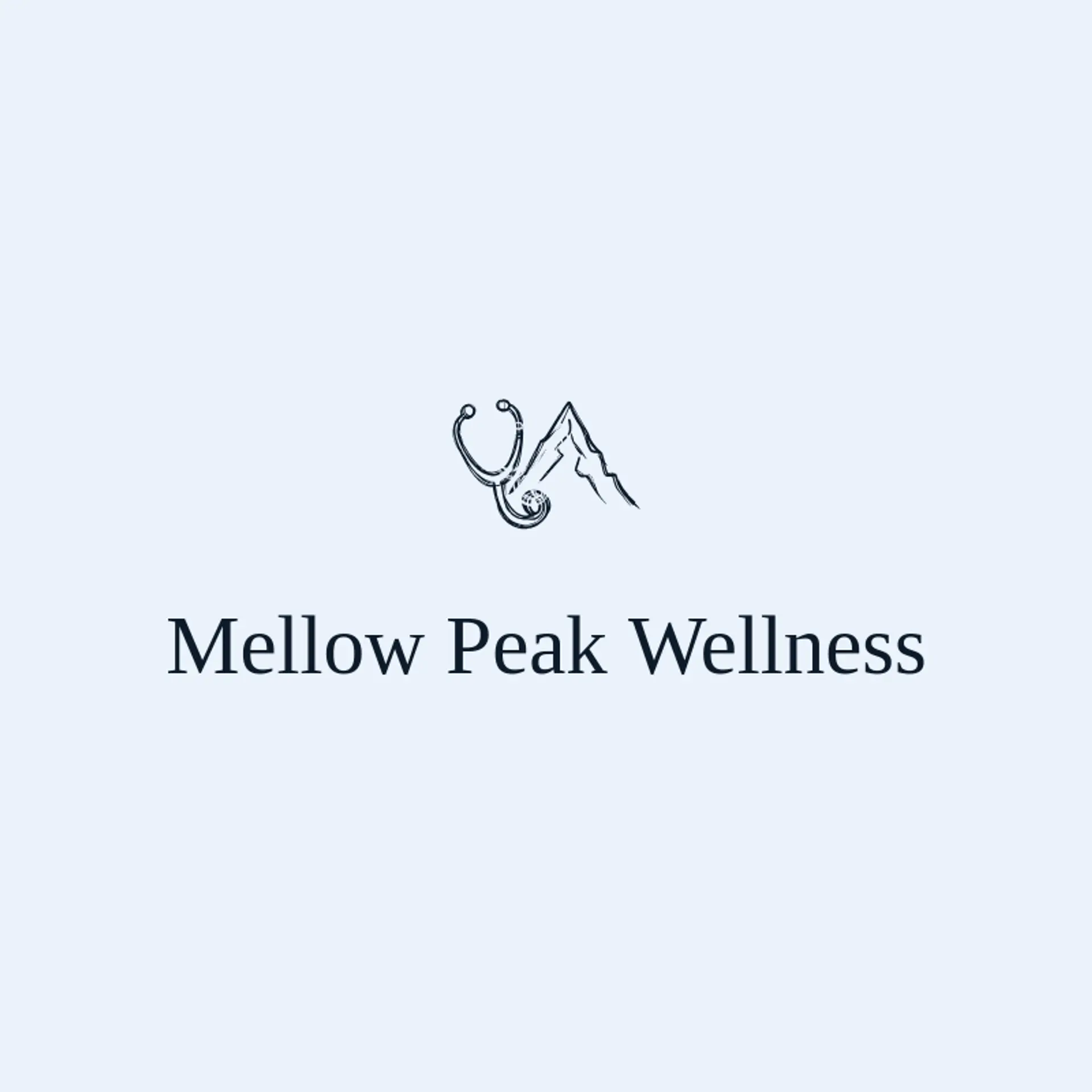 Mellow Peak Wellness logo for stethoscope