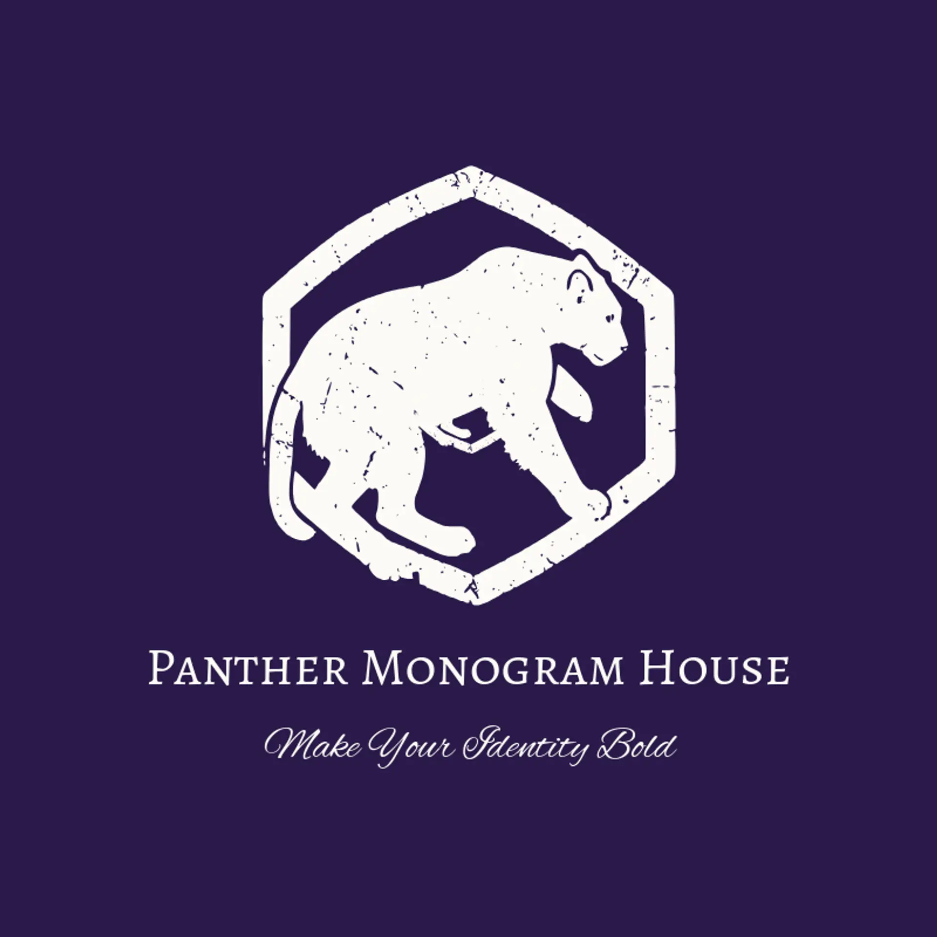 Panther Monogram House logo for panther