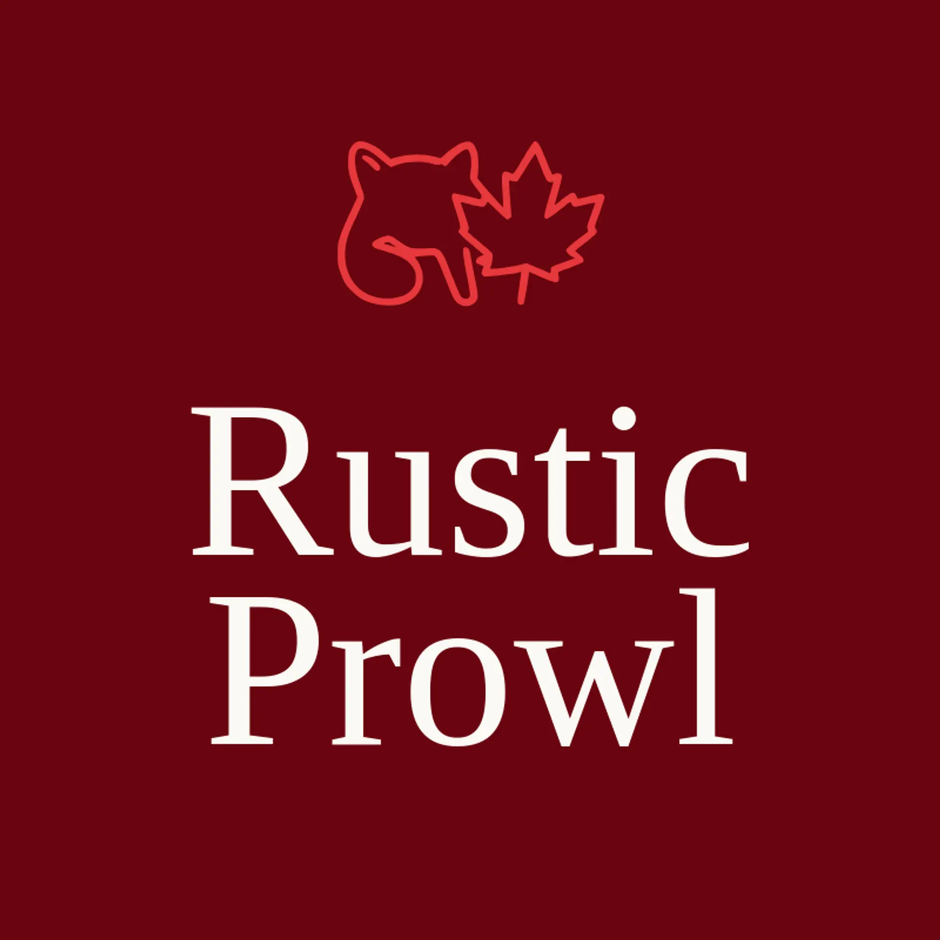 Rustic Prowl logo for raccoon