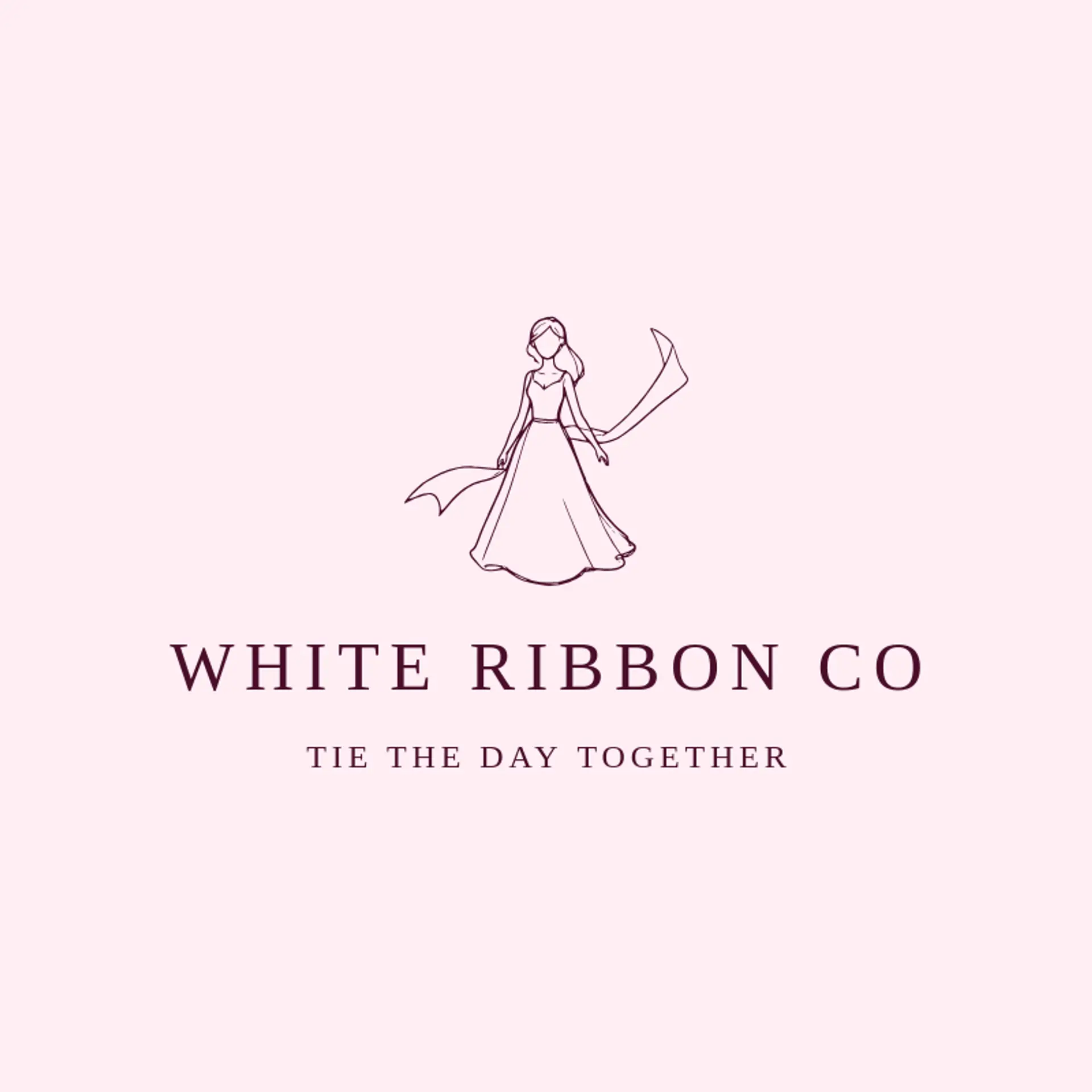 White Ribbon Co logo for bride