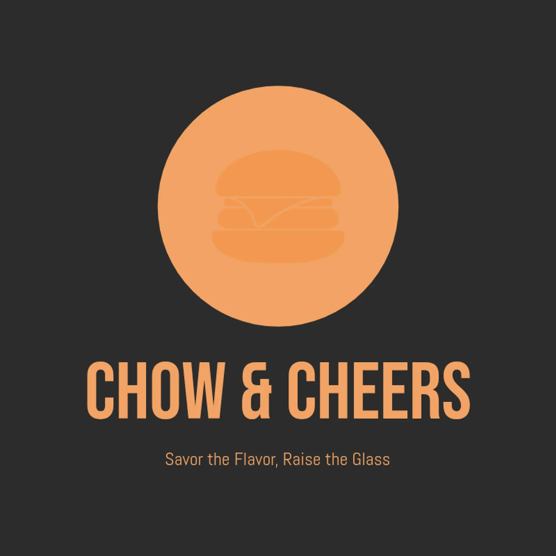 Chow & Cheers logo for burger restaurant
