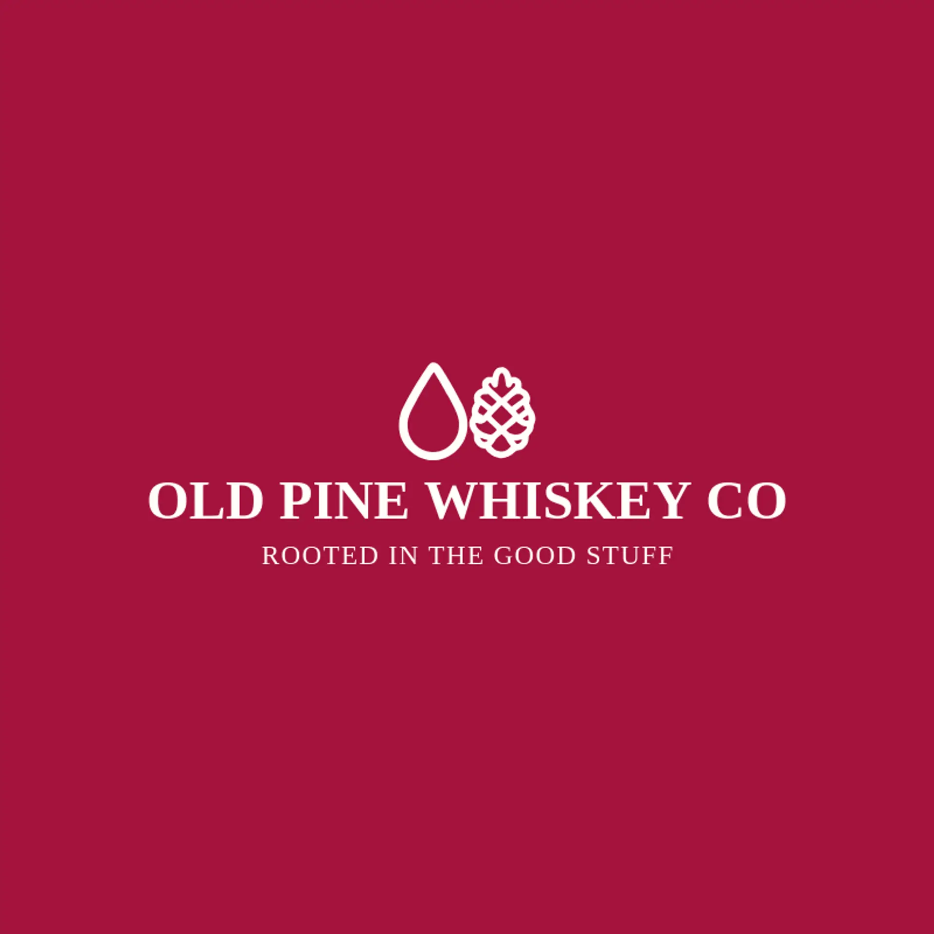 Old Pine Whiskey Co logo for whiskey