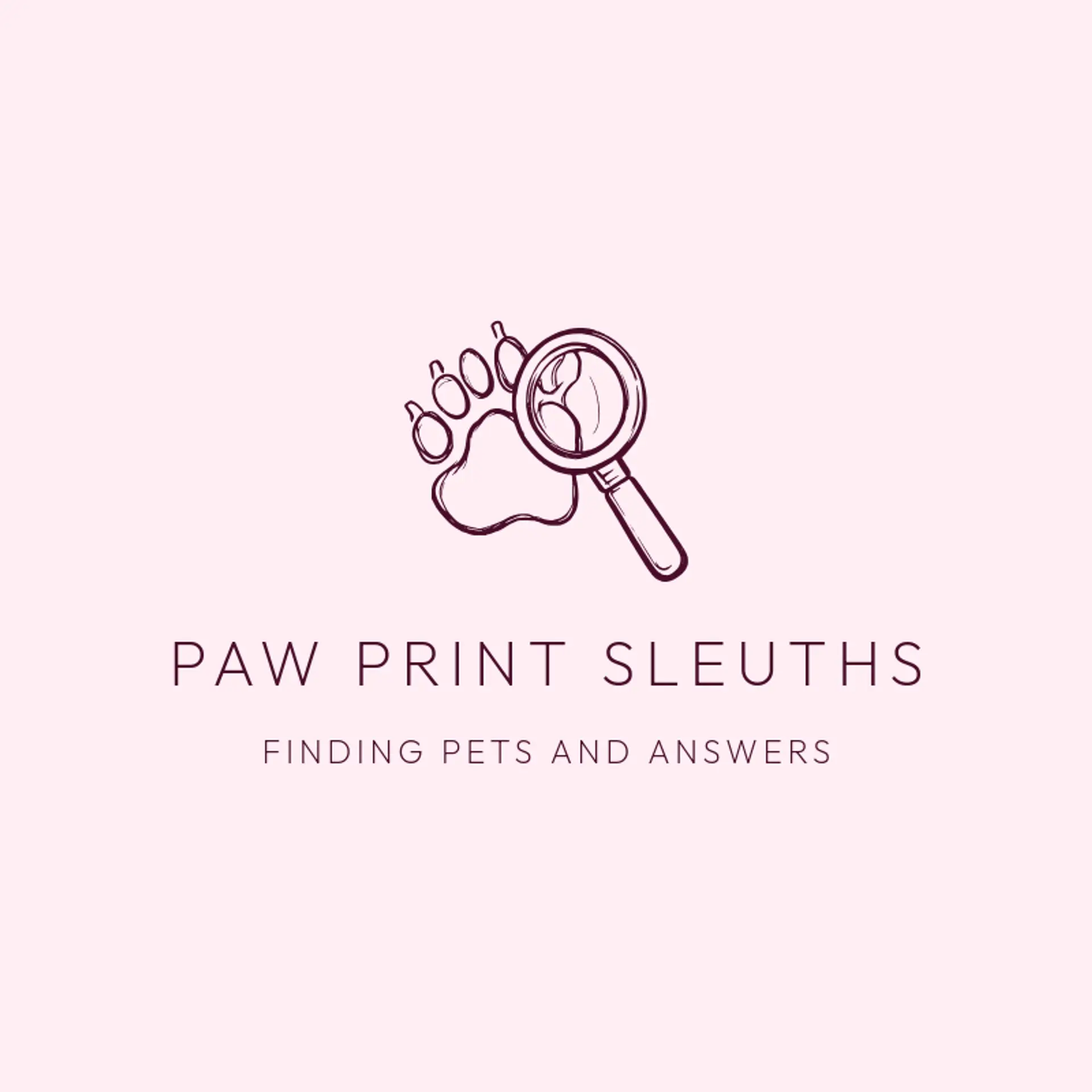 Paw Print Sleuths logo for detective