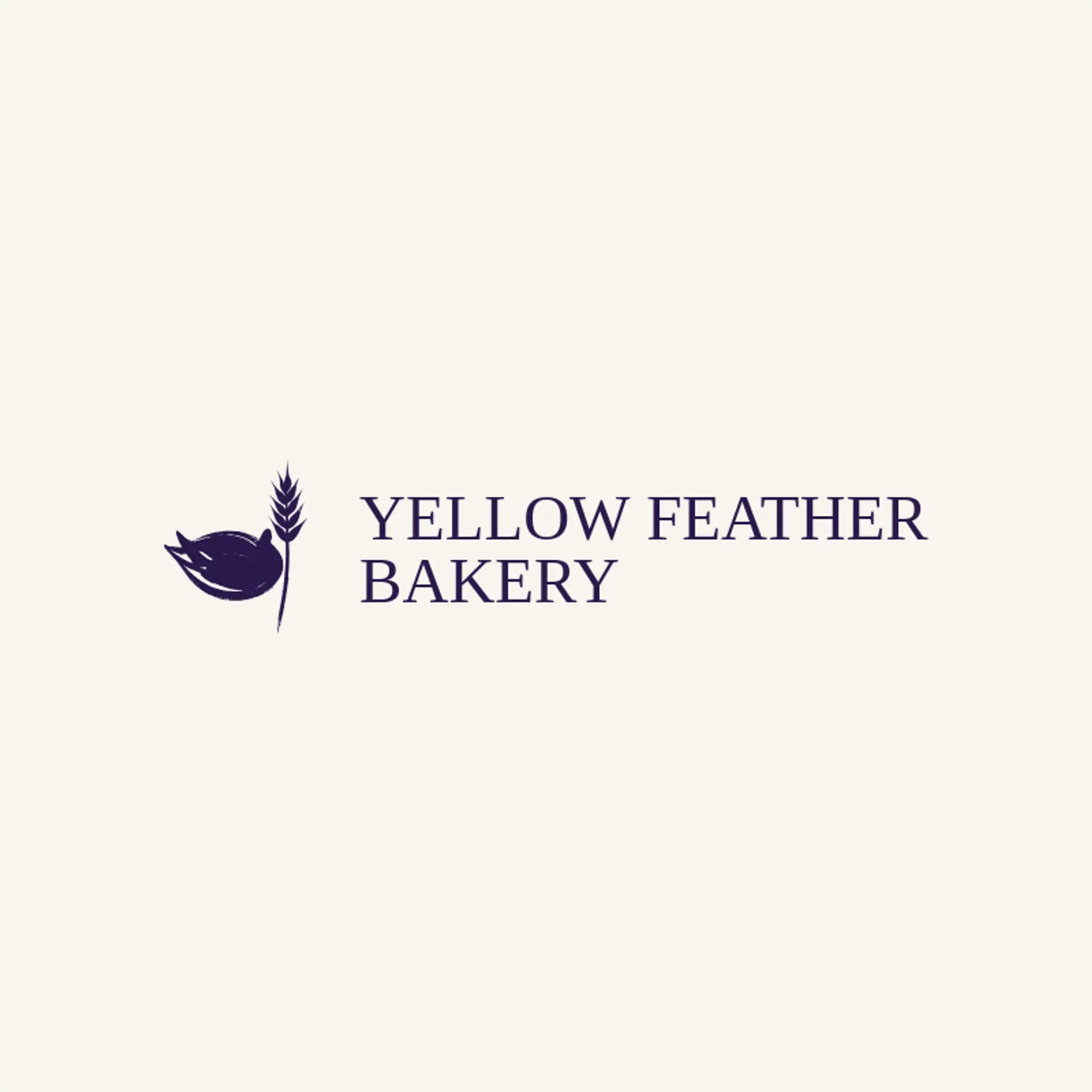 Yellow Feather Bakery logo for duck