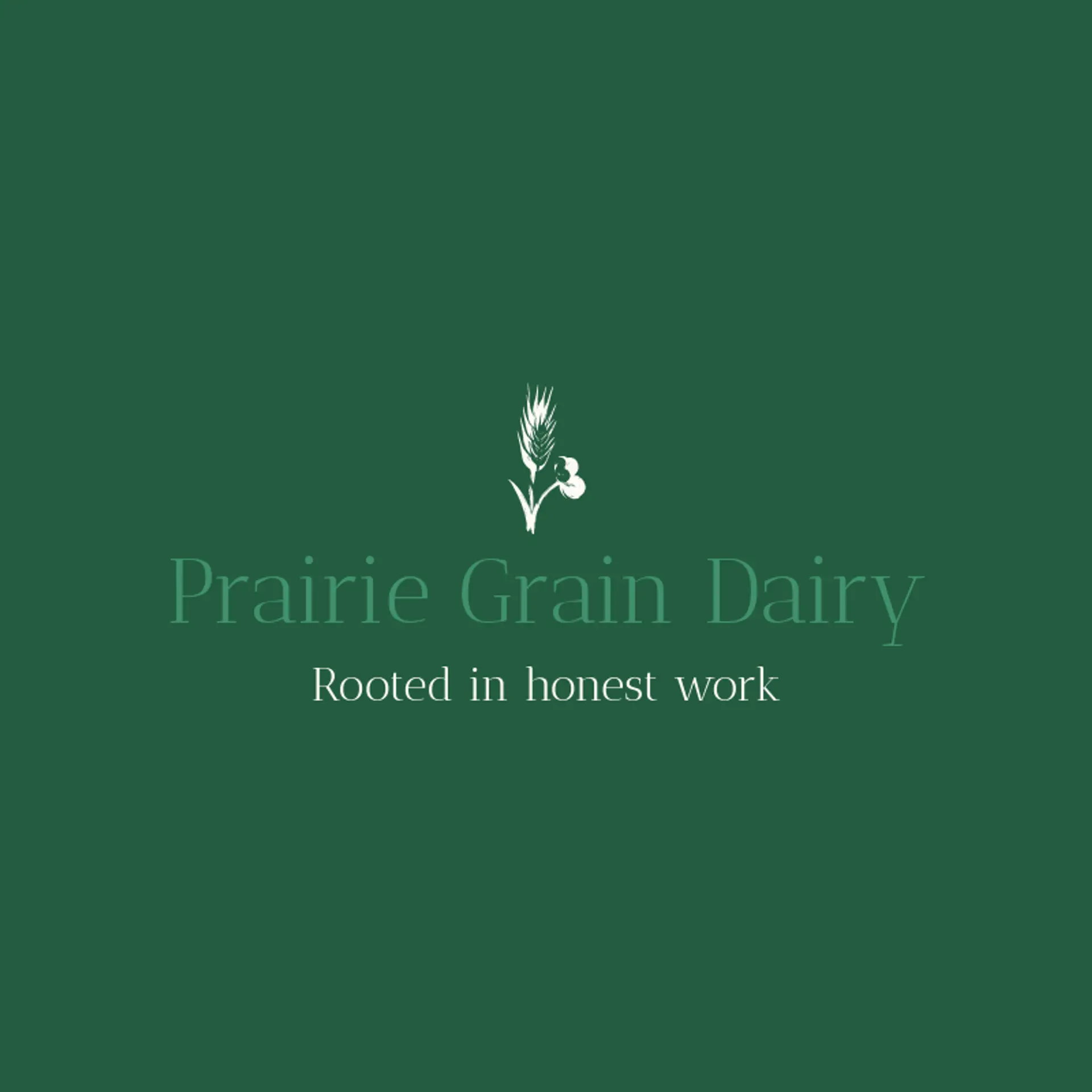 Prairie Grain Dairy logo for dairy farm