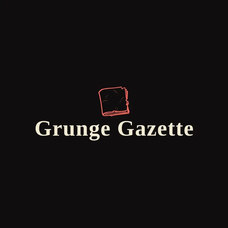 The magazine name Grunge Gazette as a branded logo with a single color icon