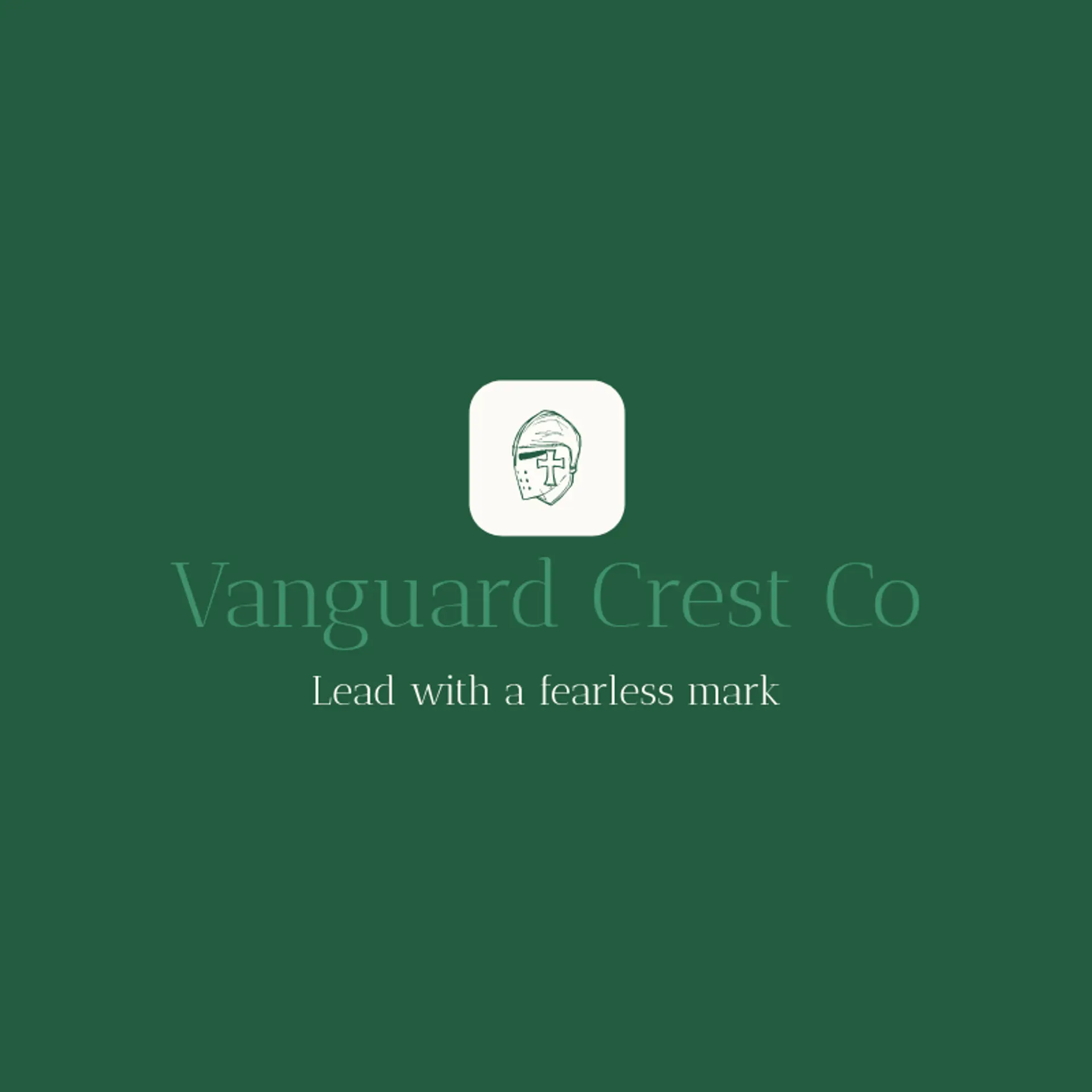Vanguard Crest Co logo for crusader