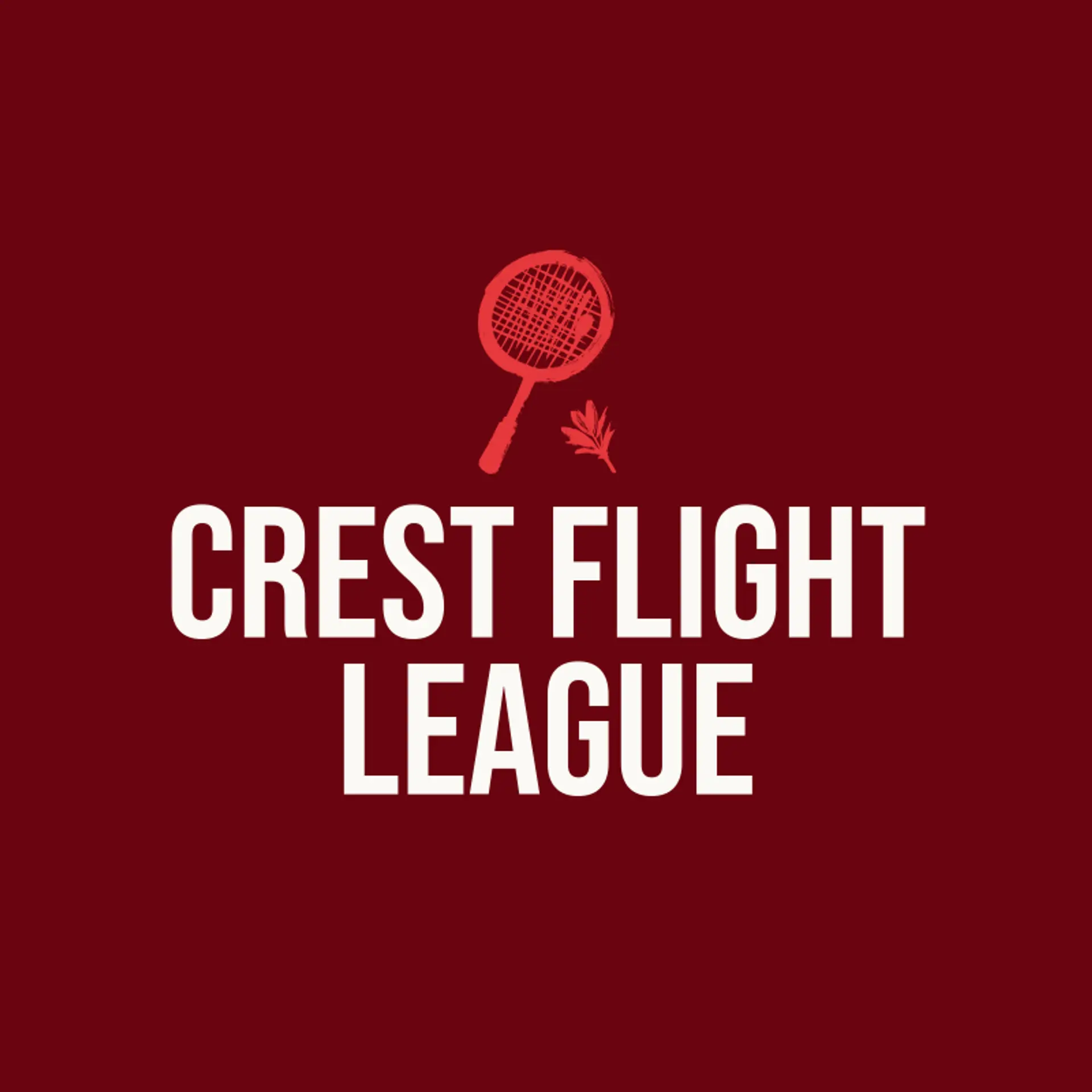 Crest Flight League logo for badminton