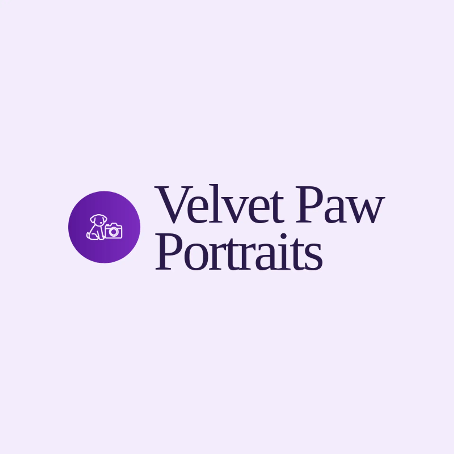 Velvet Paw Portraits logo for puppy