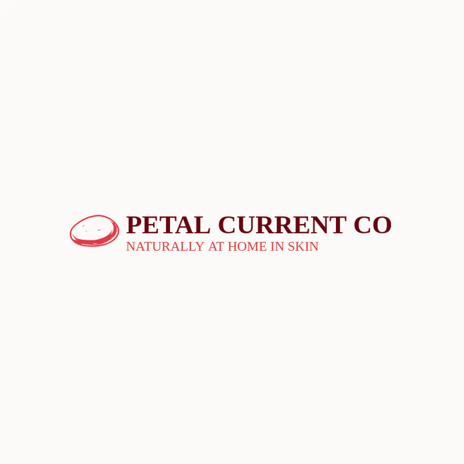 Petal Current Co logo for skincare