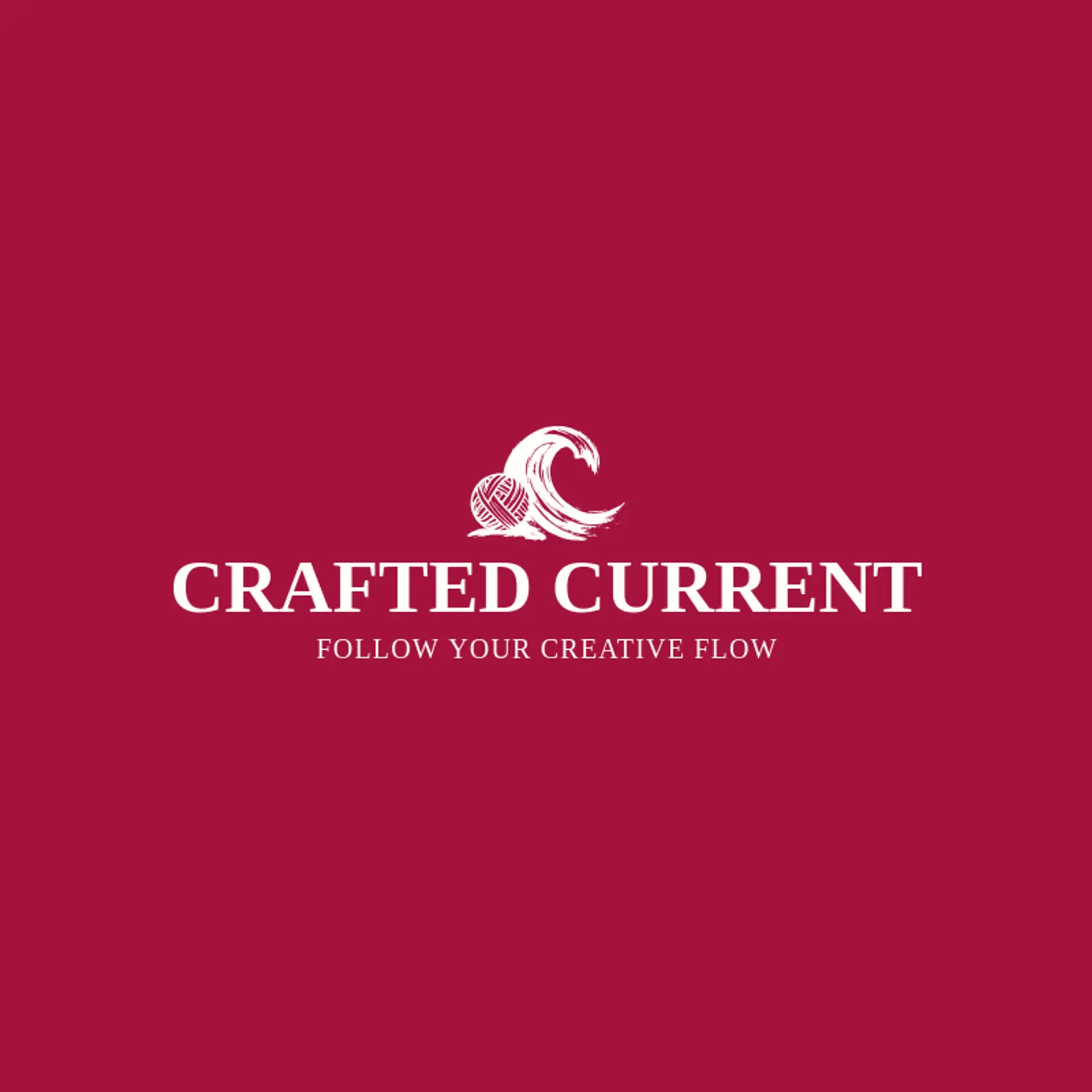 Crafted Current logo for yarn