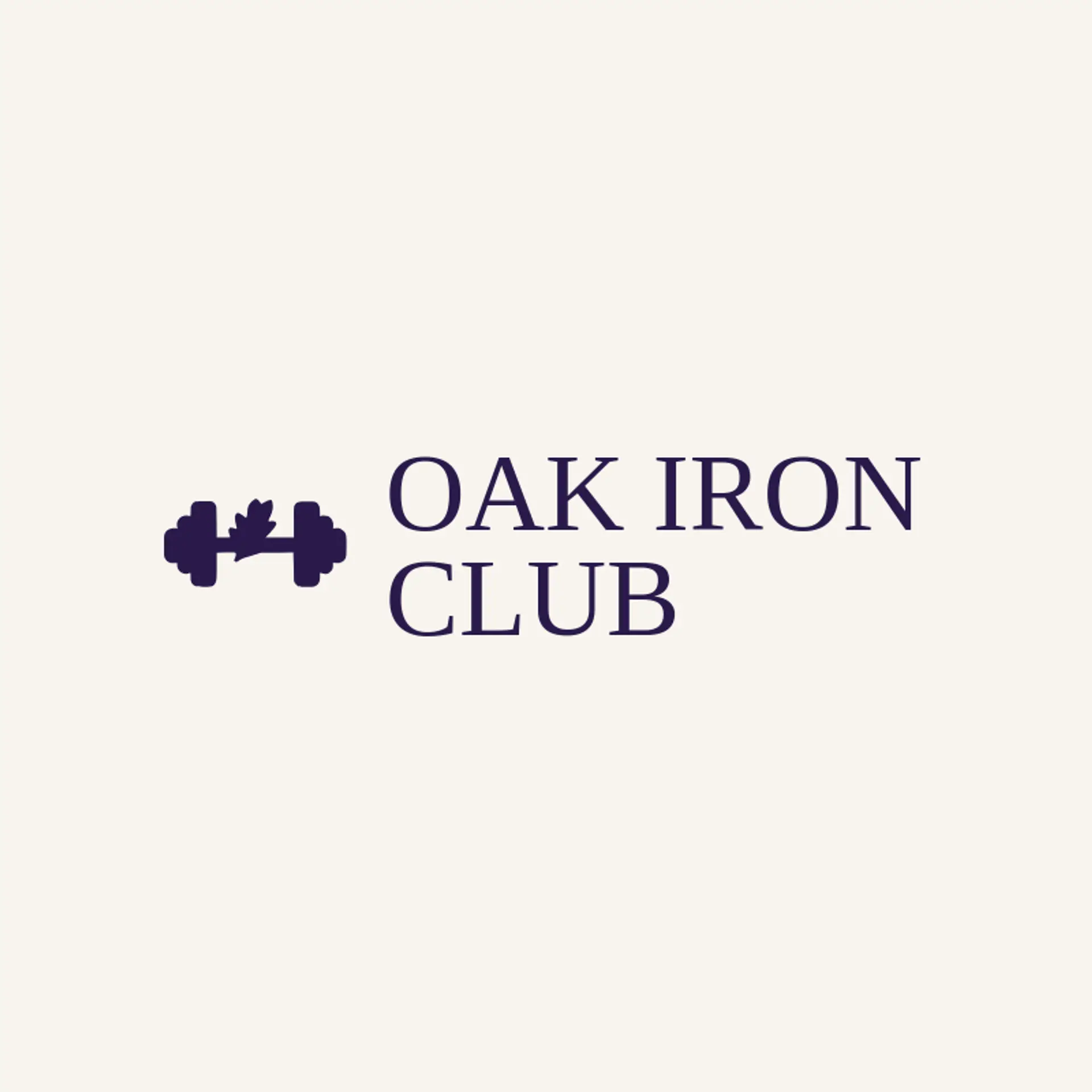 Oak Iron Club logo for weightlifting