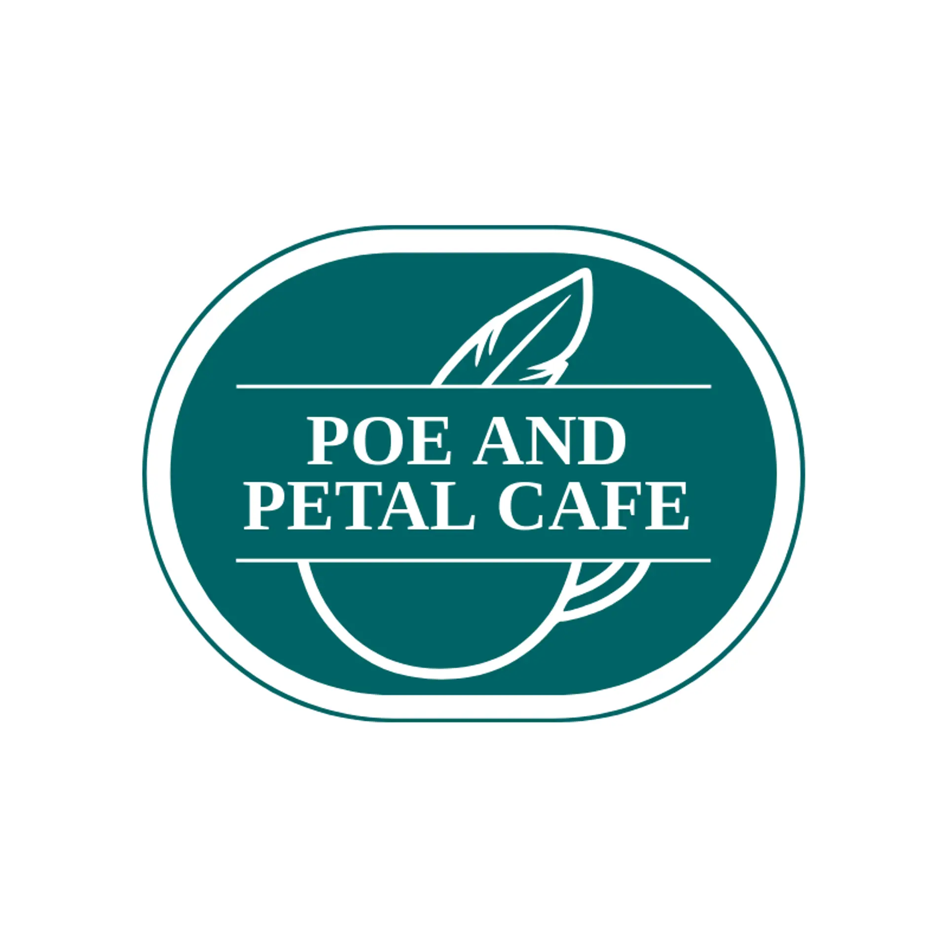 Poe and Petal Cafe logo for goth