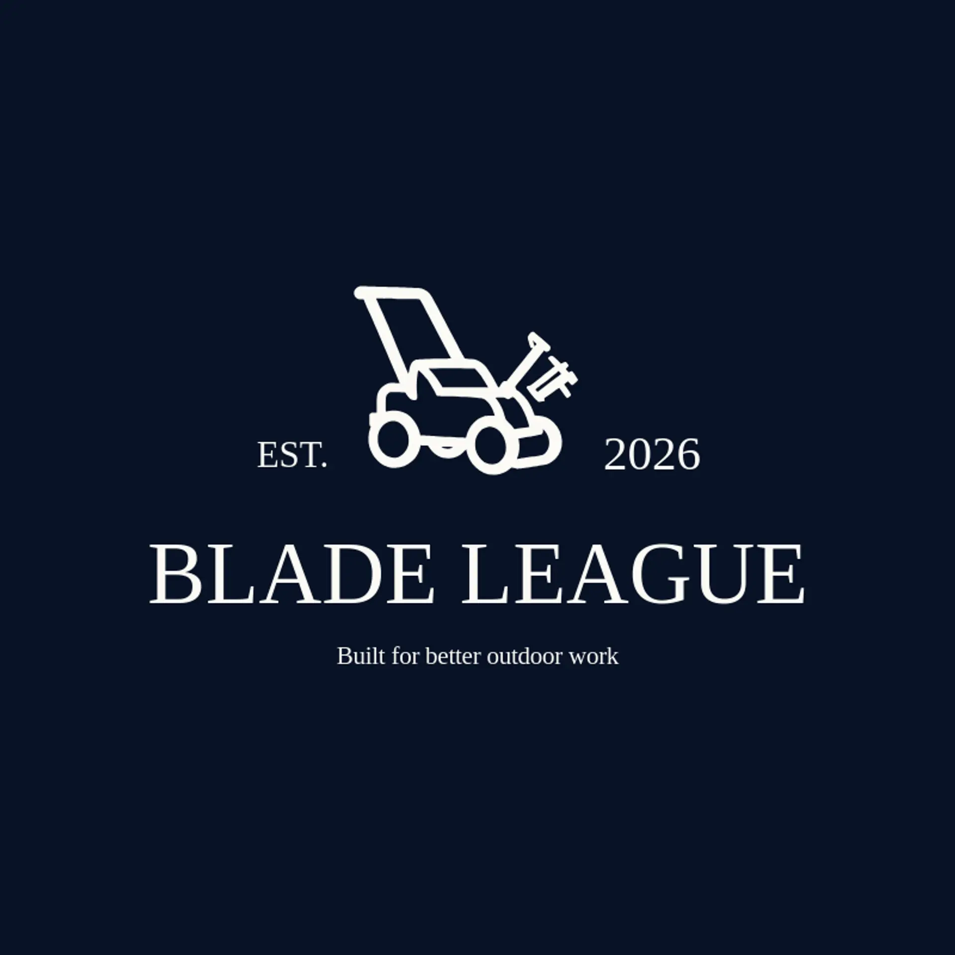 Blade League logo for lawn mower