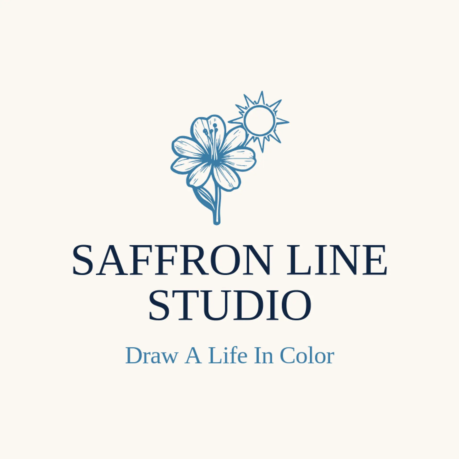 Saffron Line Studio logo for tattoo shop